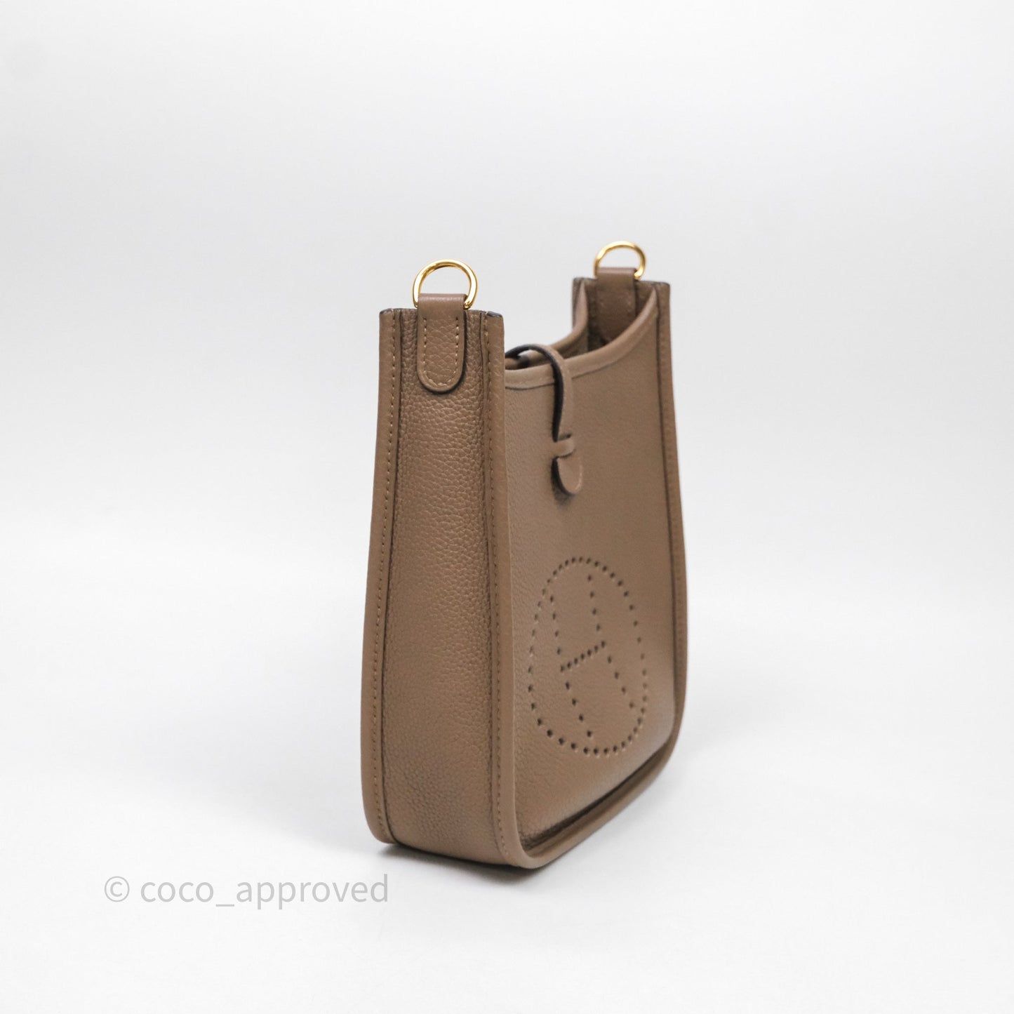 Hermès Mini Evelyne 16 Etoupe Clemence Gold Hardware