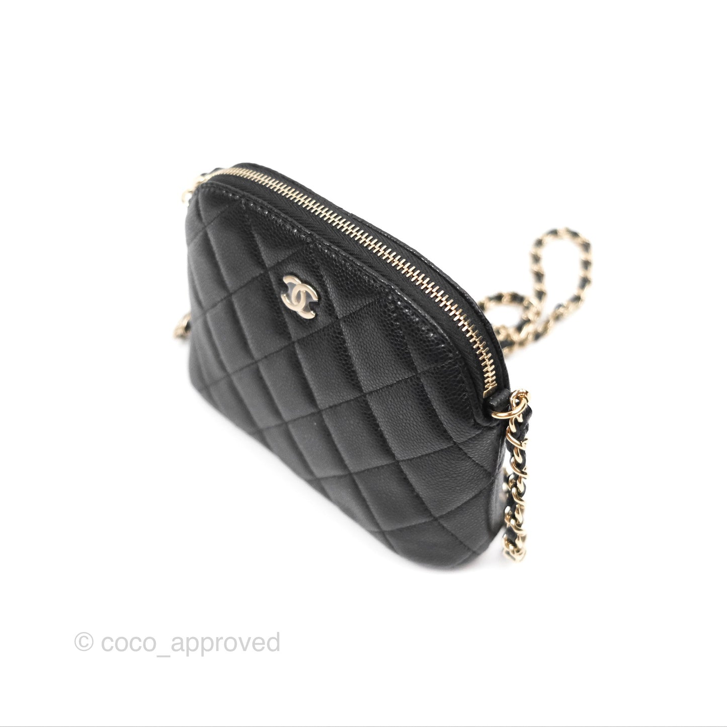 Chanel Black Caviar Clutch on Chain