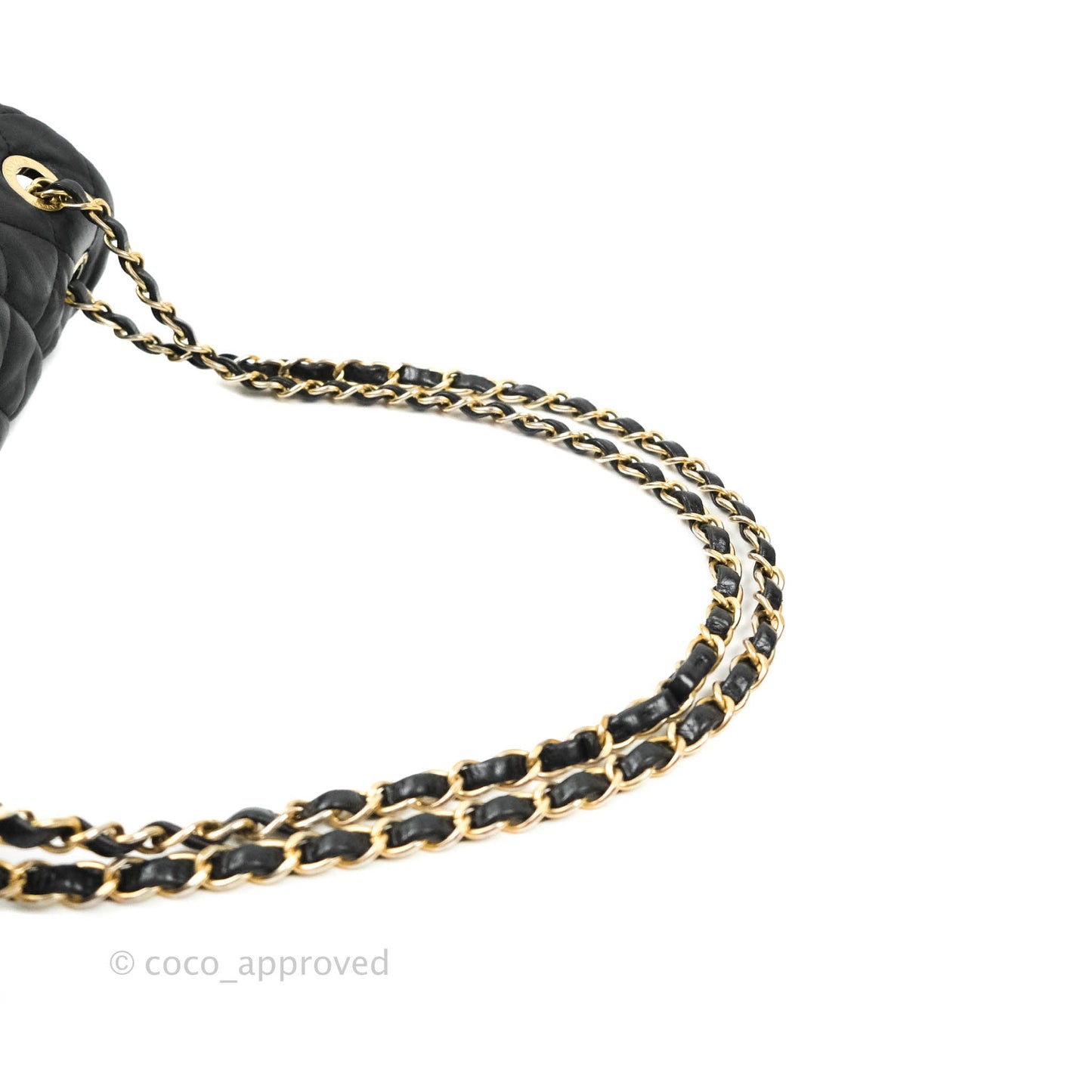 Chanel Soft Elegance Flap Bag Calfskin Black Aged Gold Hardware 14K