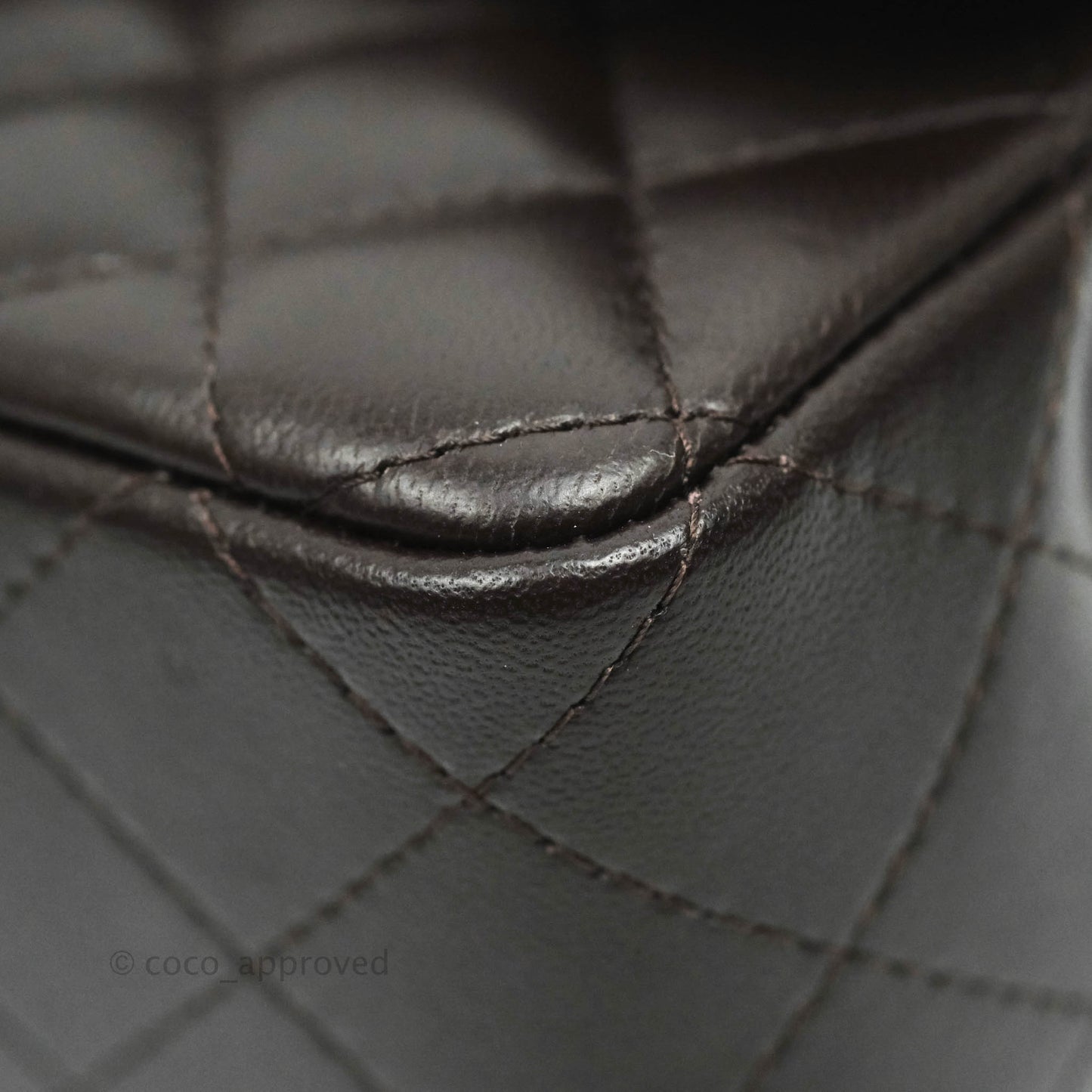 Chanel Quilted Mini Rectangular Lambskin Chocolate Brown Gold Hardware