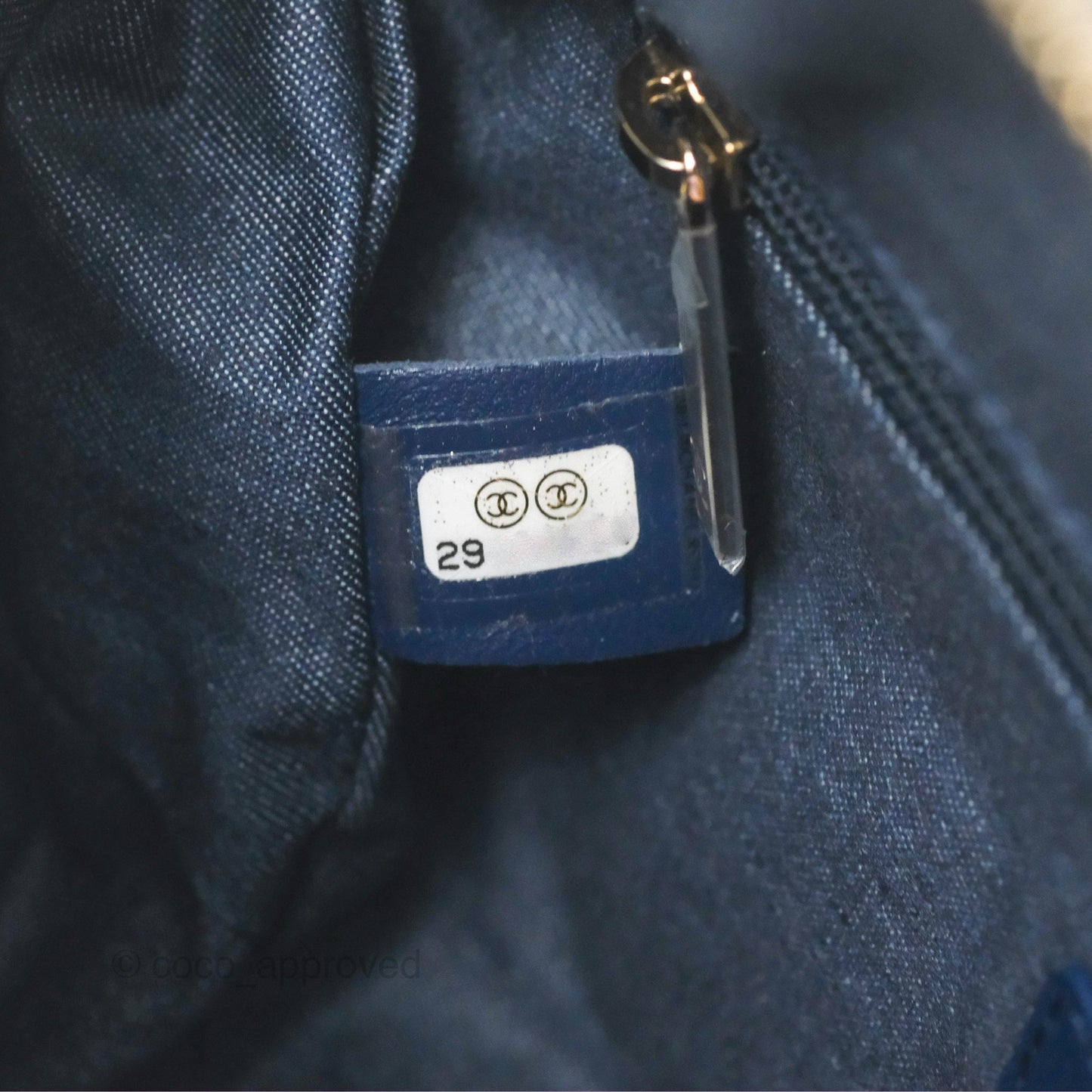 Chanel Resin Bi-Color Chain Belt Bag Navy Lambskin Gold Hardware