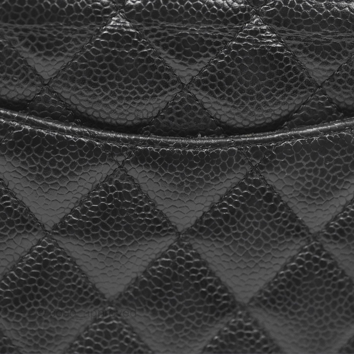 Chanel Vintage Mini Square Quilted Black Caviar Gold Hardware