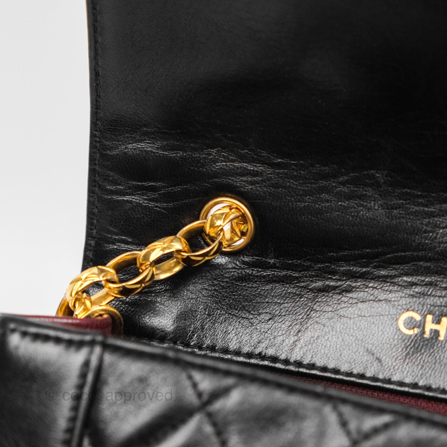 Chanel Vintage Small Diana Flap Black Lambskin 24K Gold Hardware