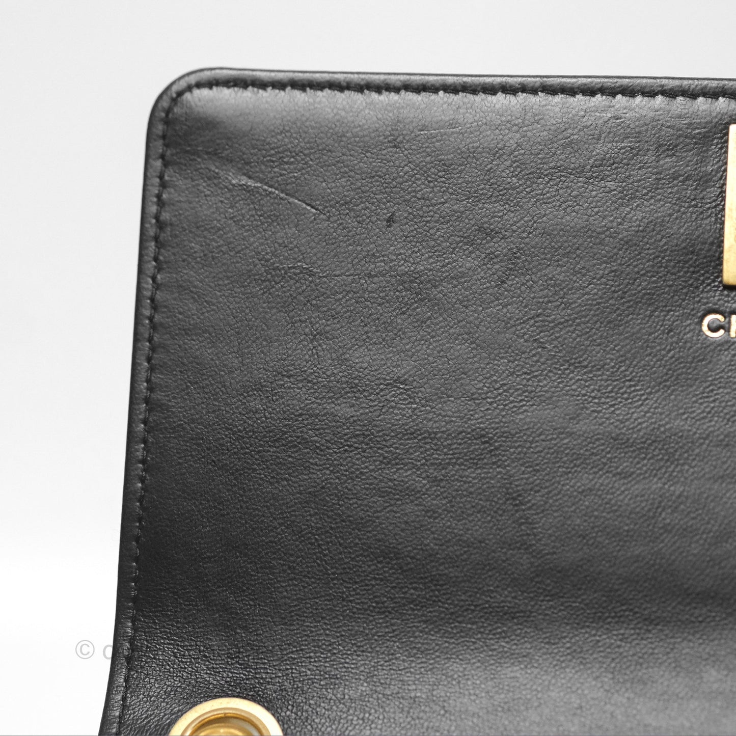 Chanel All Slide Wallet on Chain WOC Adjustable Chain Quilted Black Lambskin 22K