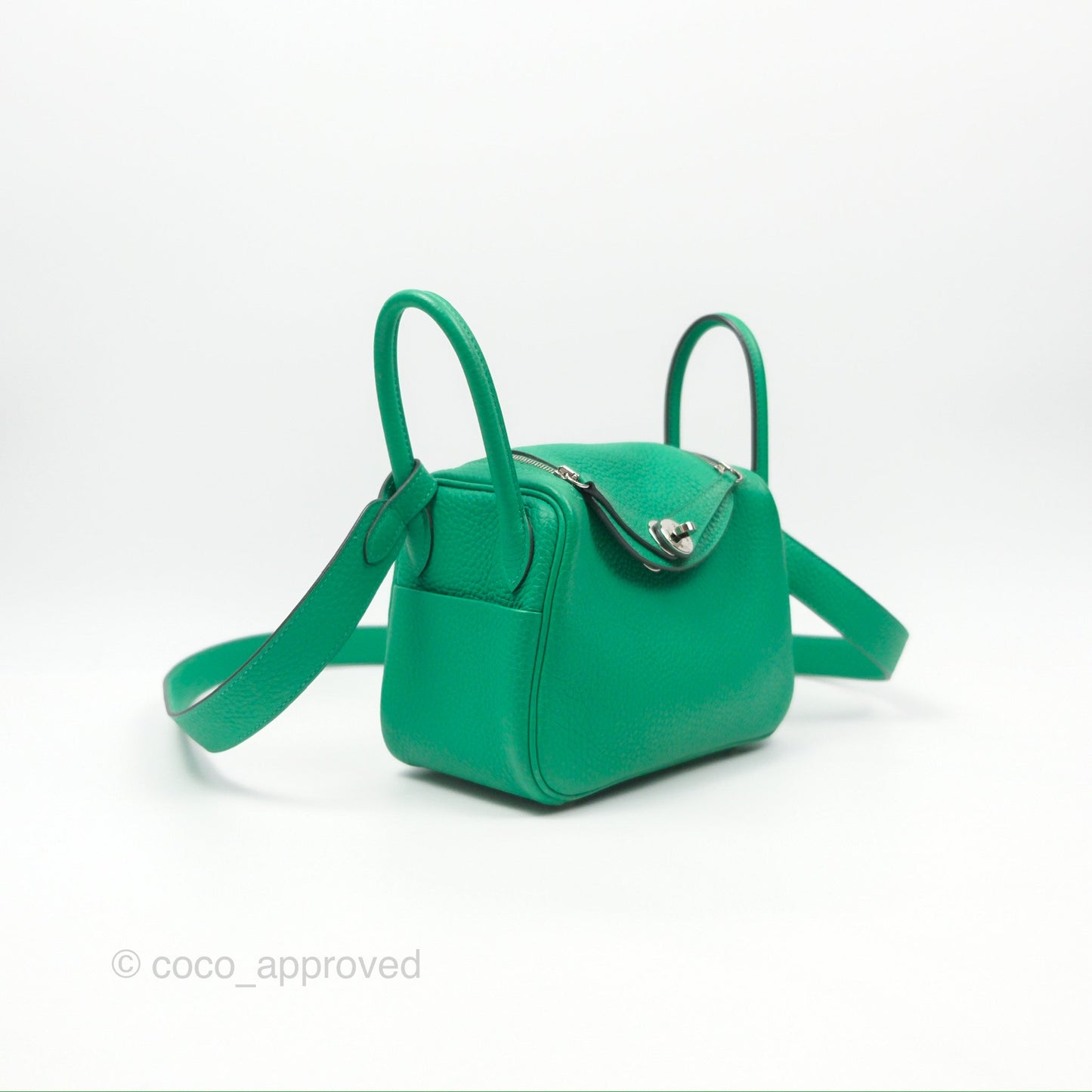 Hermès Mini Lindy 20 Menthe 6W Clemence Palladium Hardware