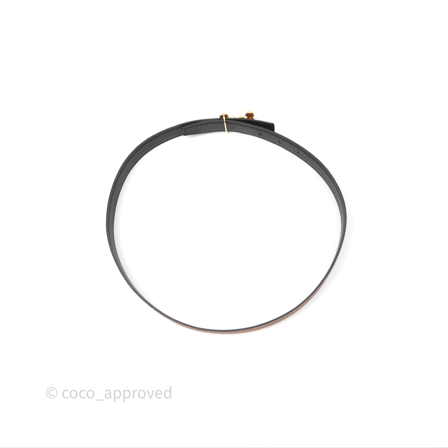 Hermès Bubble Belt Buckle & Reversible Leather Strap 24mm Gold/ Nior