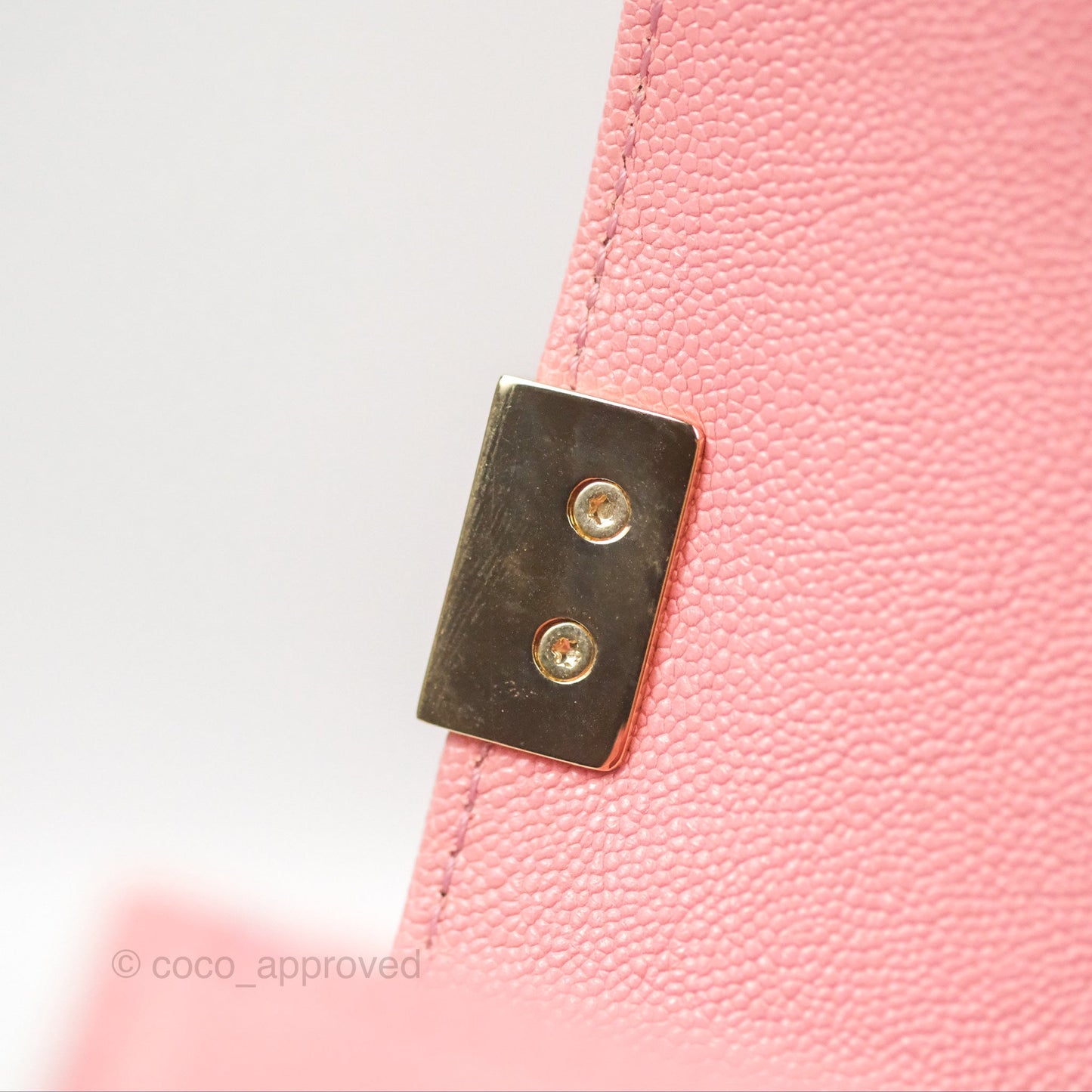 Chanel Boy Chevron Medium Pink Caviar Gold Hardware