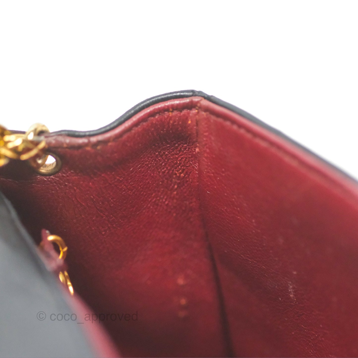 Chanel Vintage Mini Bijoux Chain Flap Black Lambskin Gold Hardware