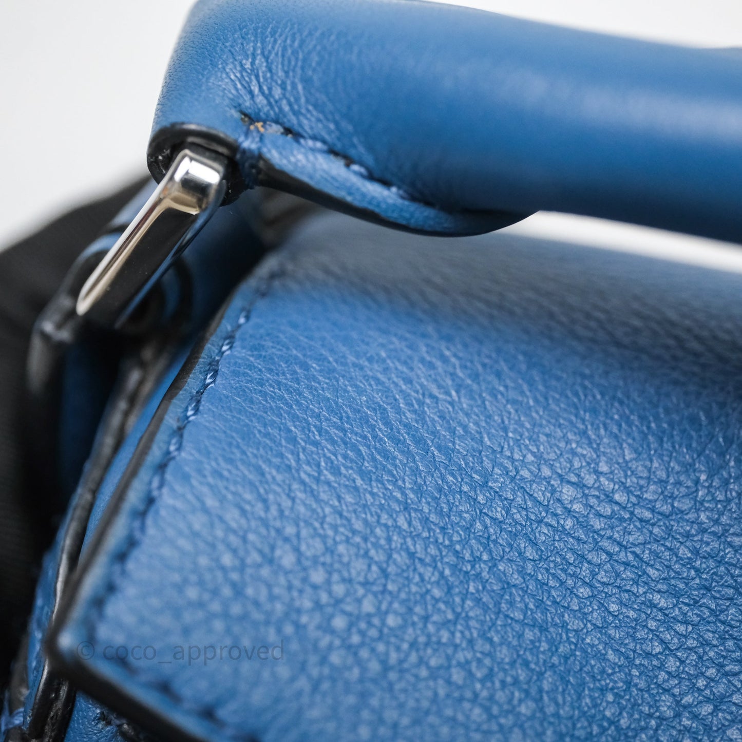 Loewe Mini Puzzle Bag Blue Calfskin