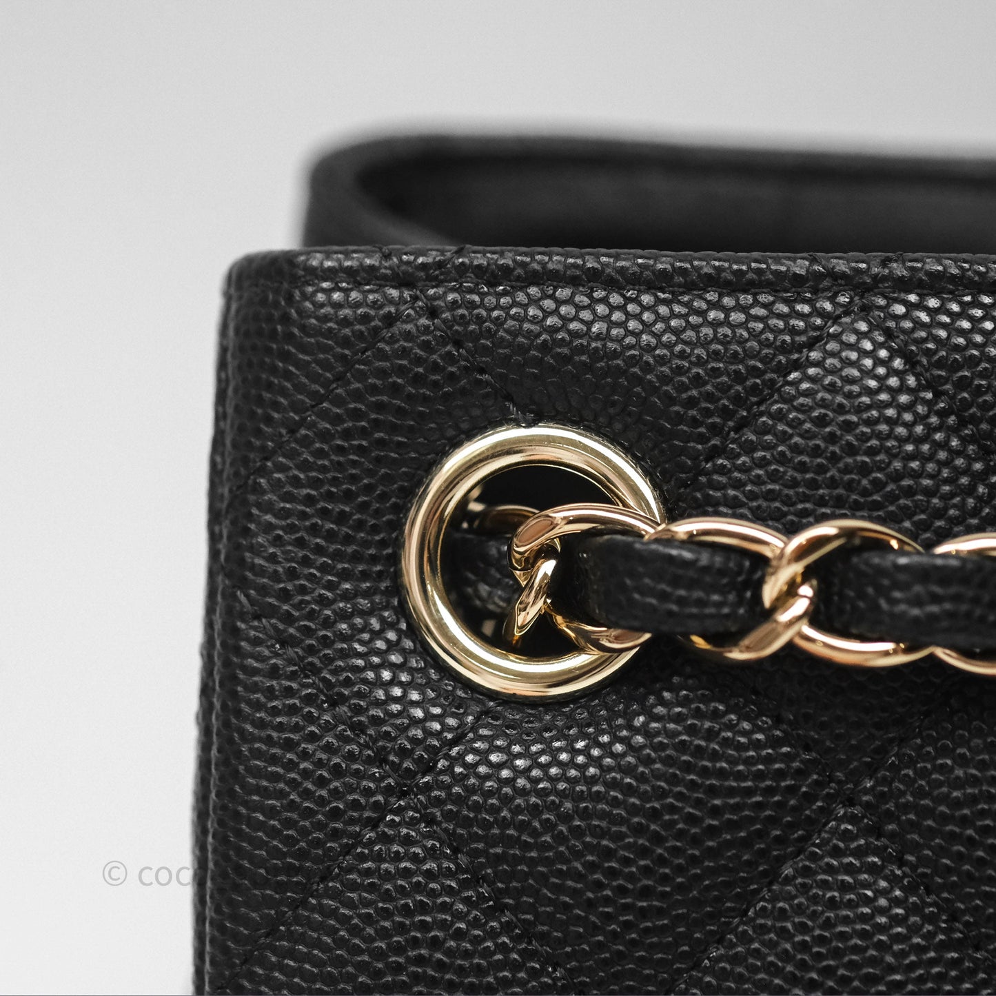 Chanel Mini Bucket Tote Black Caviar Gold Hardware 22S