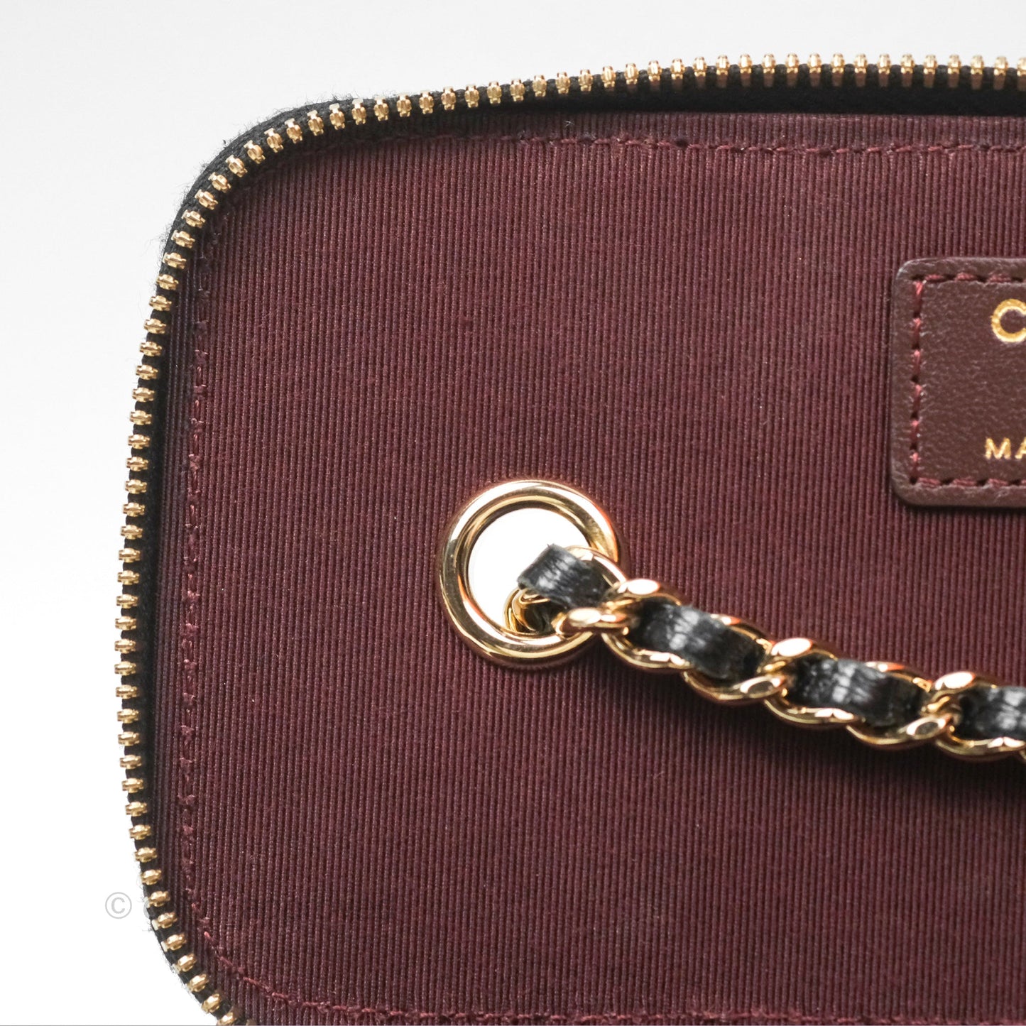 Chanel Vanity Rectangular with Chain Black Lambskin Gold Hardware