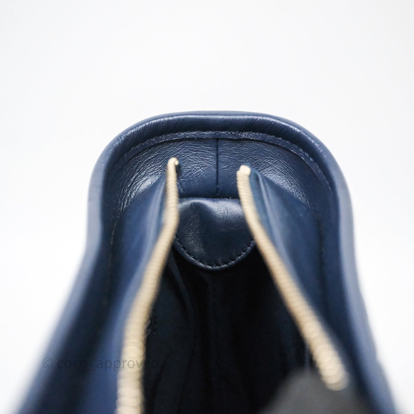 Chanel Quilted Small Gabrielle Hobo Navy Aged Calfskin Mixed Hardware