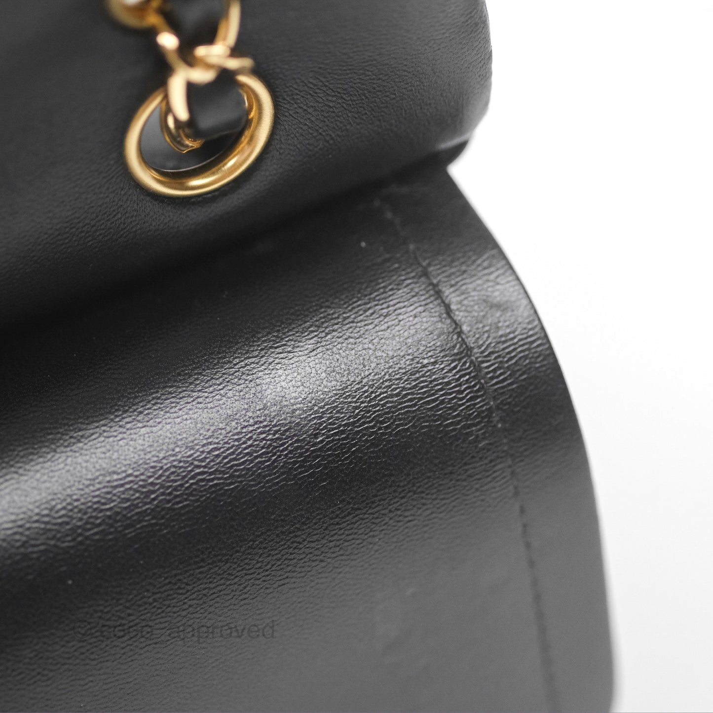 Chanel Classic M/L Medium Flap Quilted Black Lambskin Gold Hardware