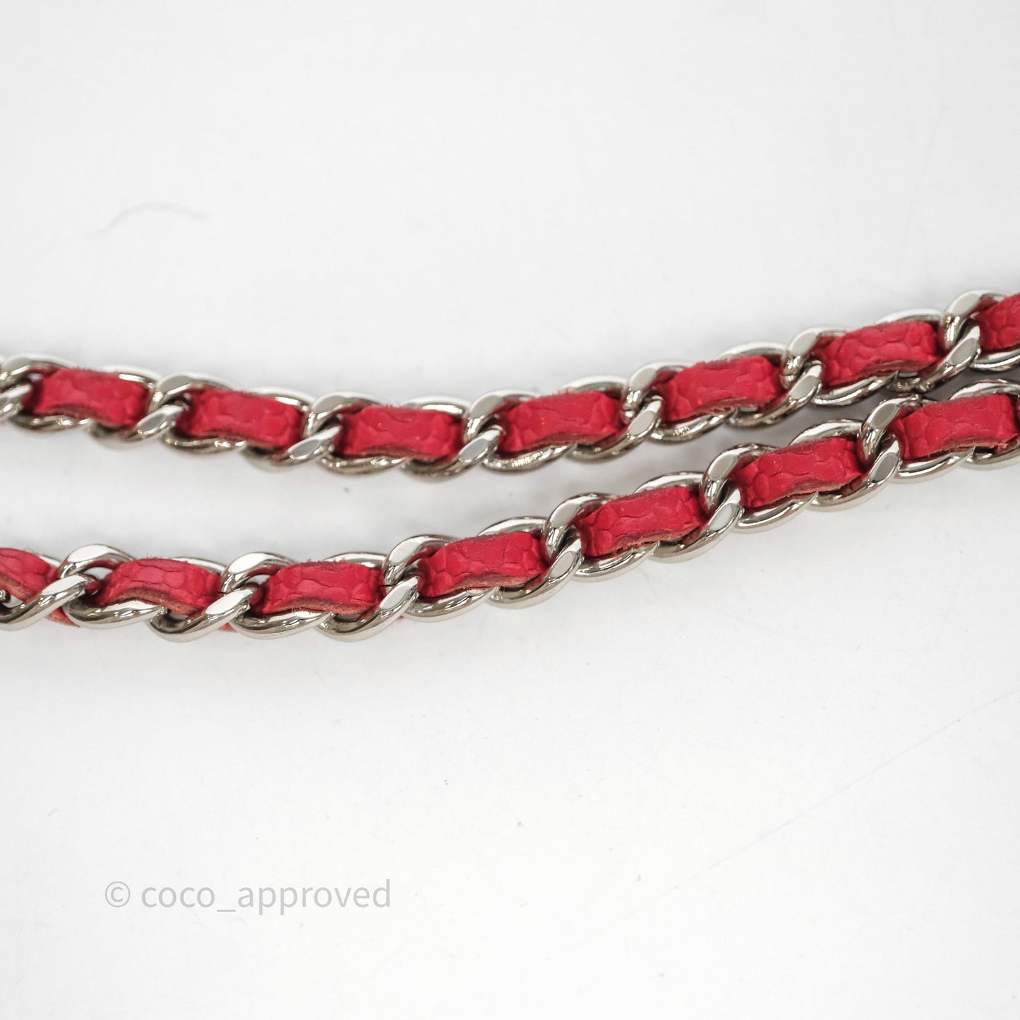 Chanel CC Wallet On Chain WOC Dark Pink Caviar Silver Hardware