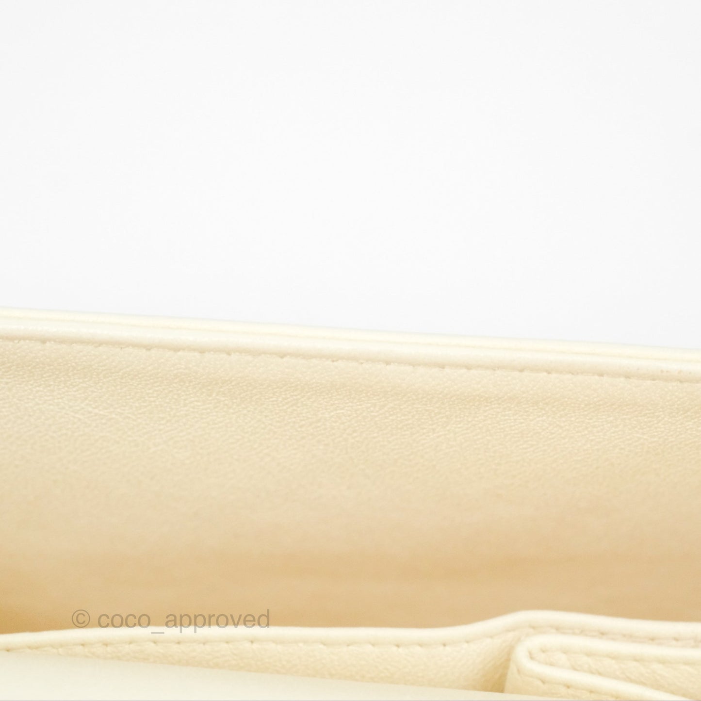 Chanel Medium Classic Flap Quilted Pale Yellow Lambskin Gold Hardware