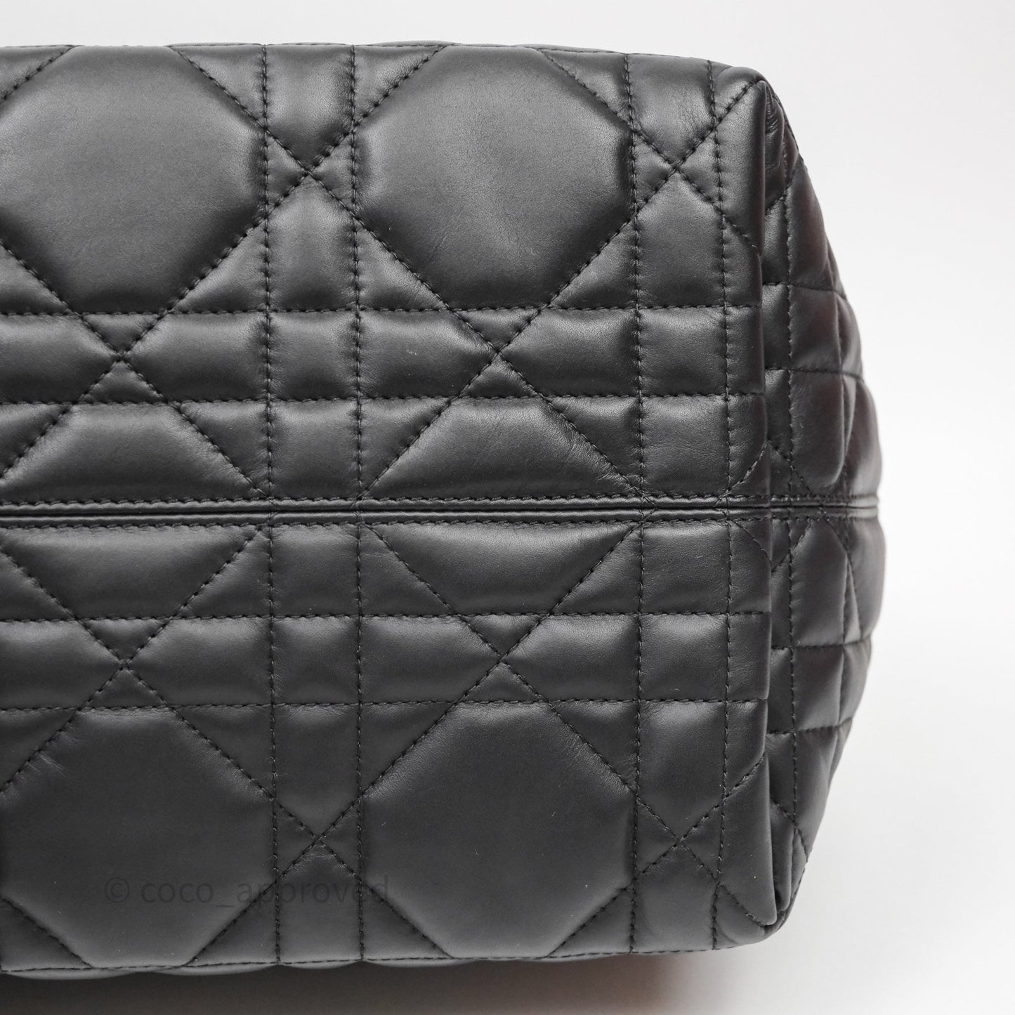 Christian Dior Medium Dior Toujours Bag Black Macrocannage Calfskin