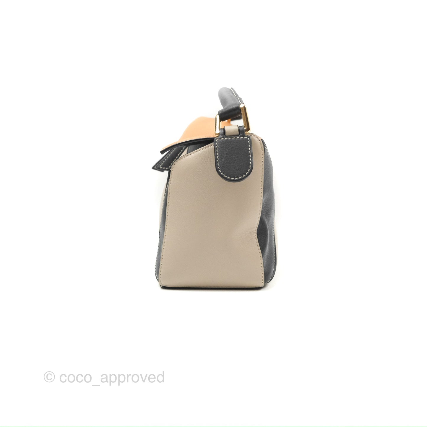 Loewe Small Puzzle Bag Amber/ Light Oat Calfskin Gold Hardware
