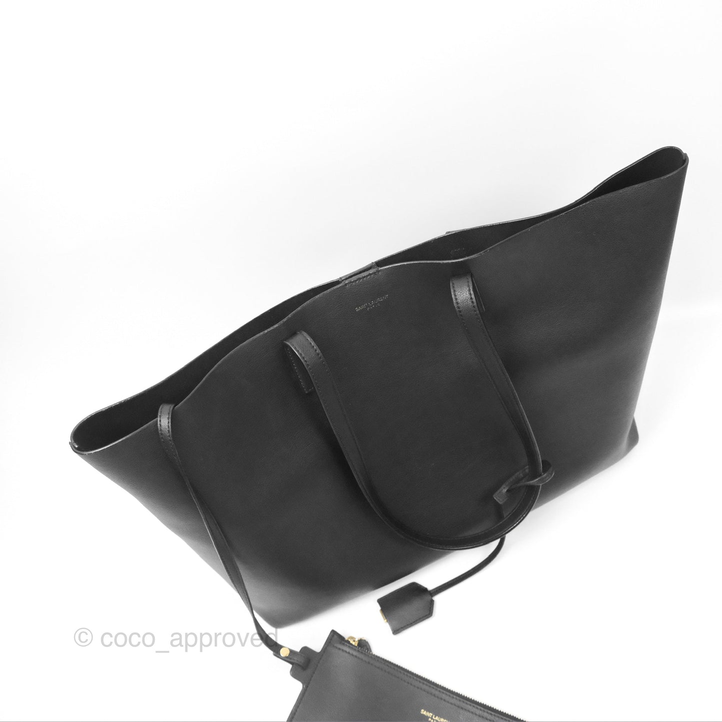 Saint Laurent Large Shopping Tote Black Calfskin