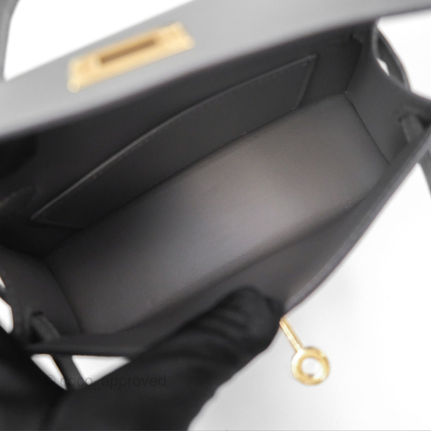 Hermès Mini Kelly II Gris Meyer 0L Madame Leather Gold Hardware