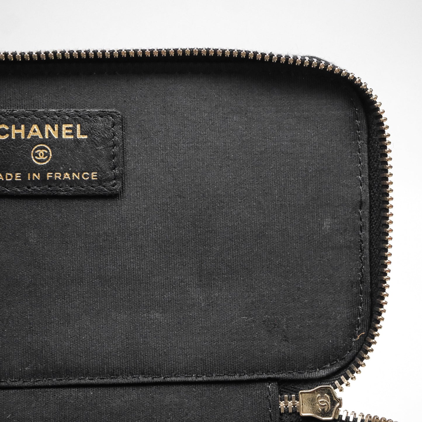 Chanel Vanity Rectangular Top Handle Black Lambskin Gold Hardware