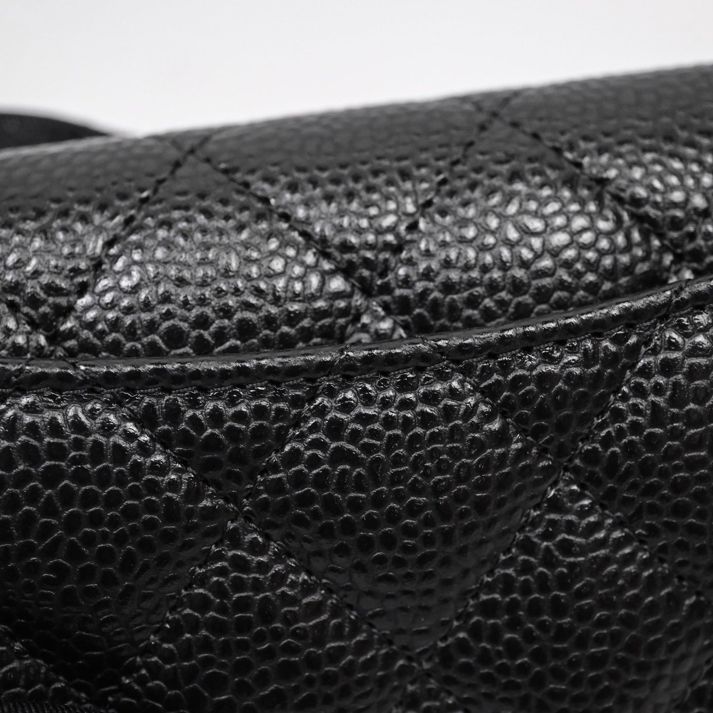 Chanel Quilted Flap Card Holder Caviar Black Gold Hardware