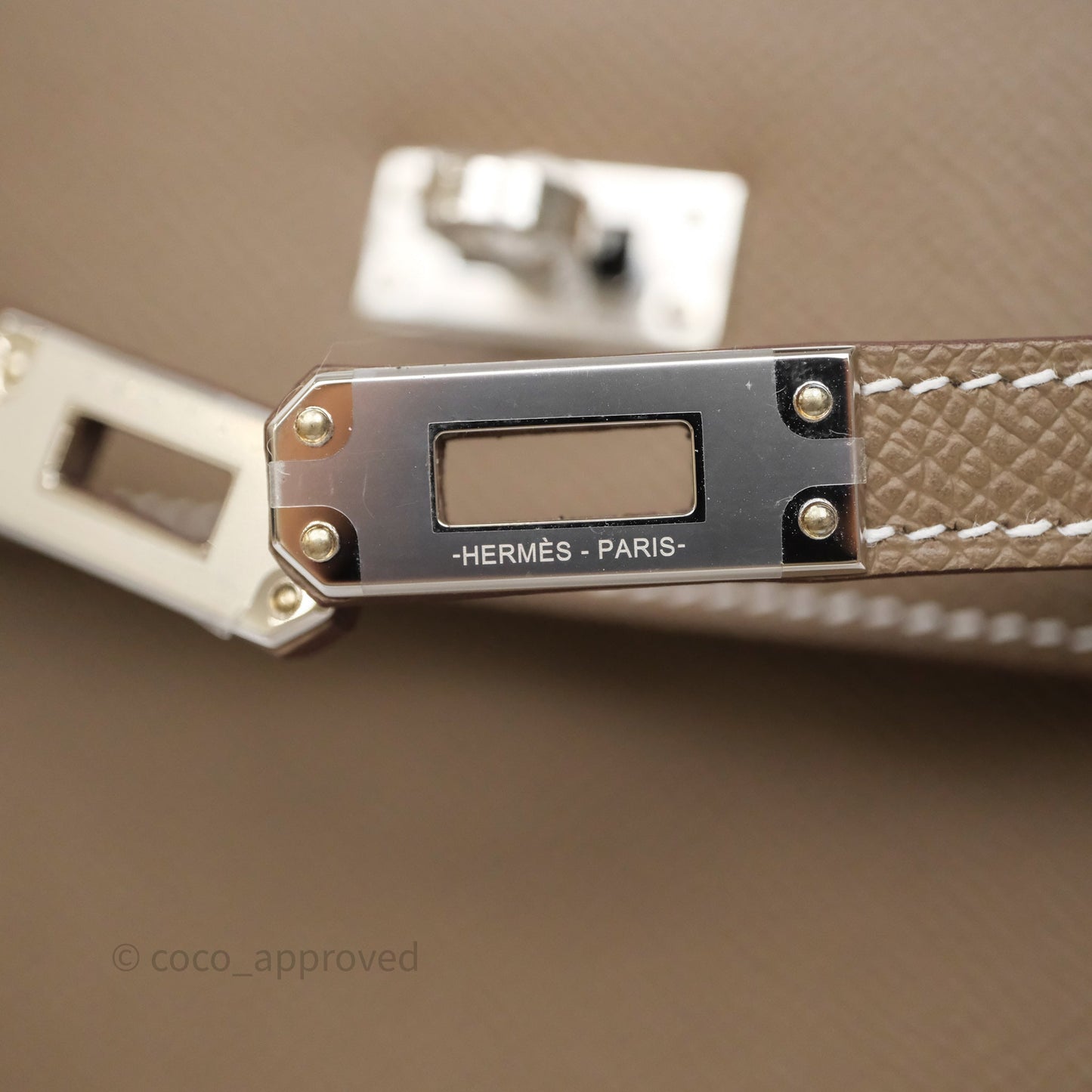 Hermes Kelly 25 Etoupe 18 Palladium Hardware
