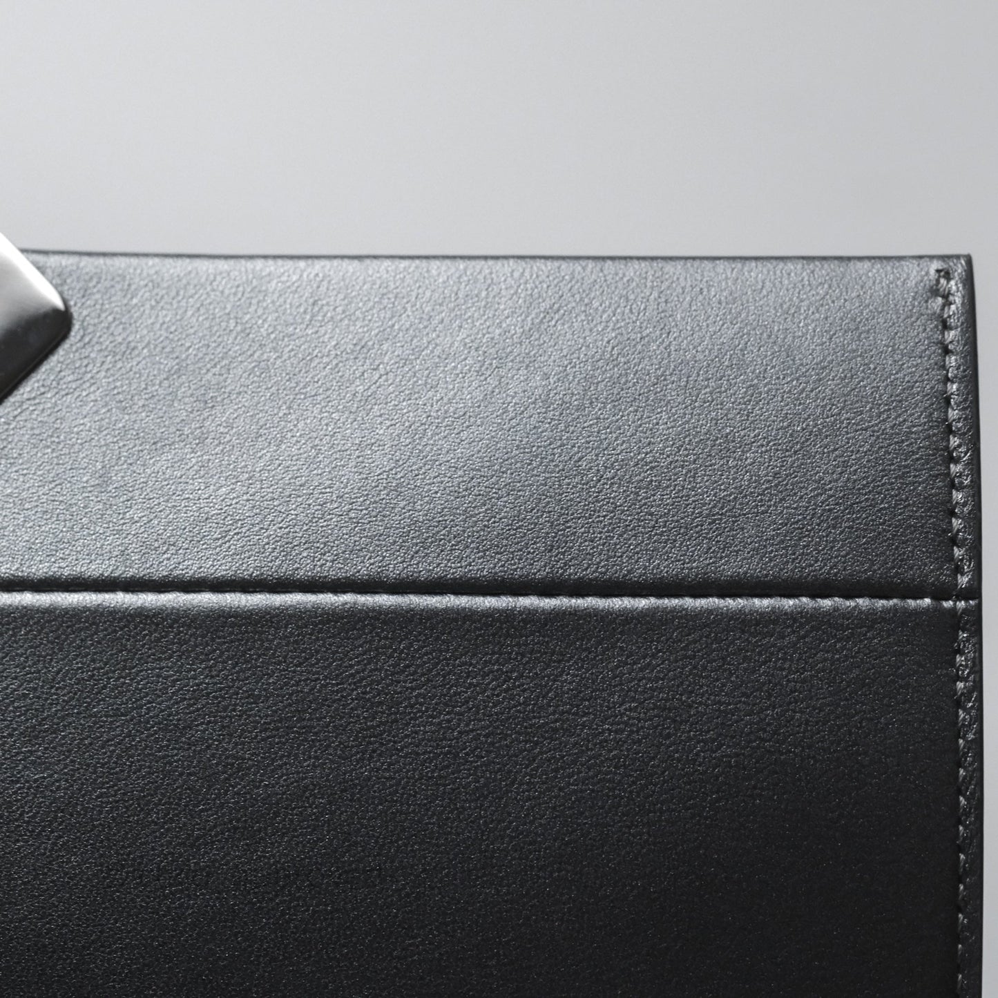 Chanel Clutch with Chain Metallic Dark Grey Silver Hardware