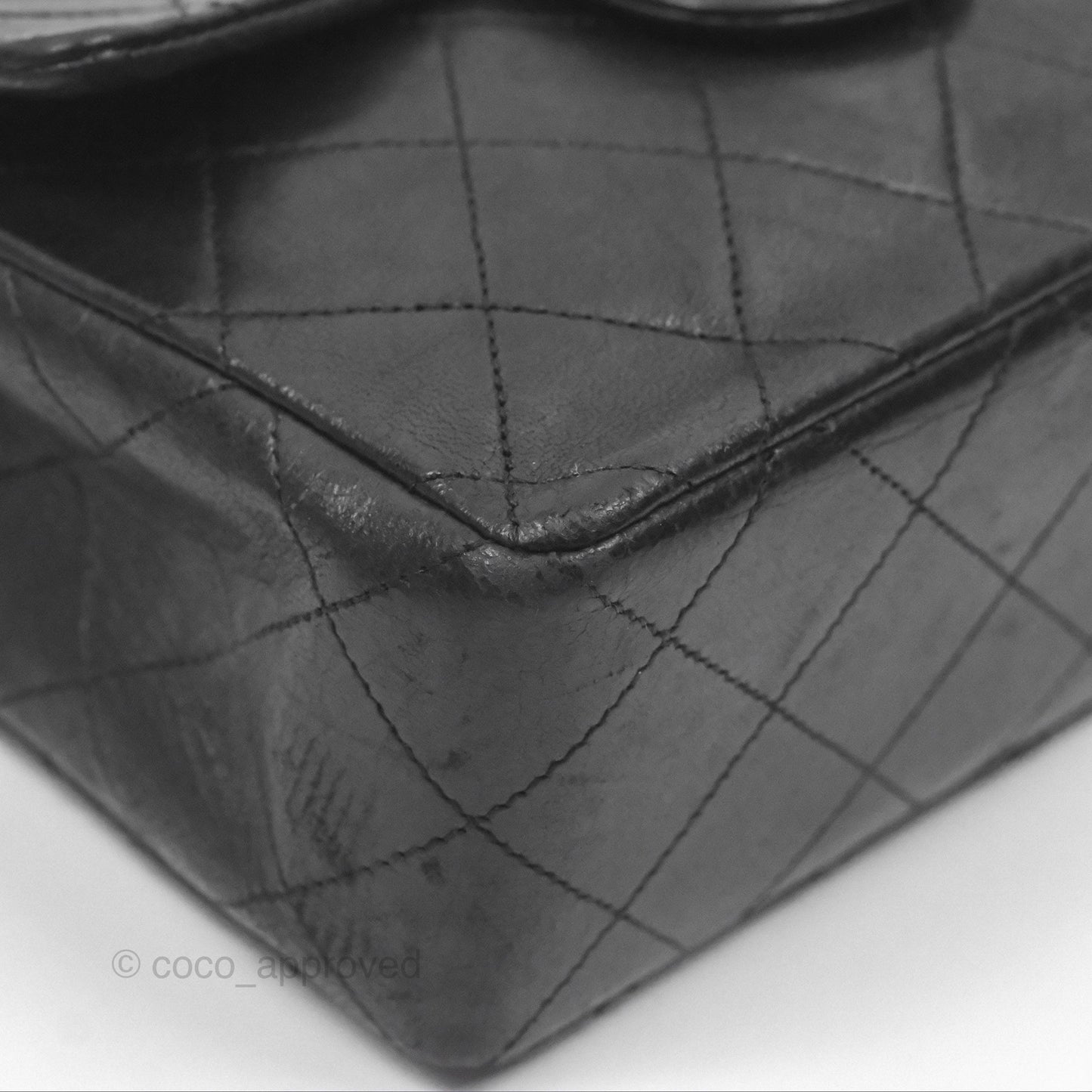 Chanel Vintage Mini Square Black Lambskin 24K Gold Hardware