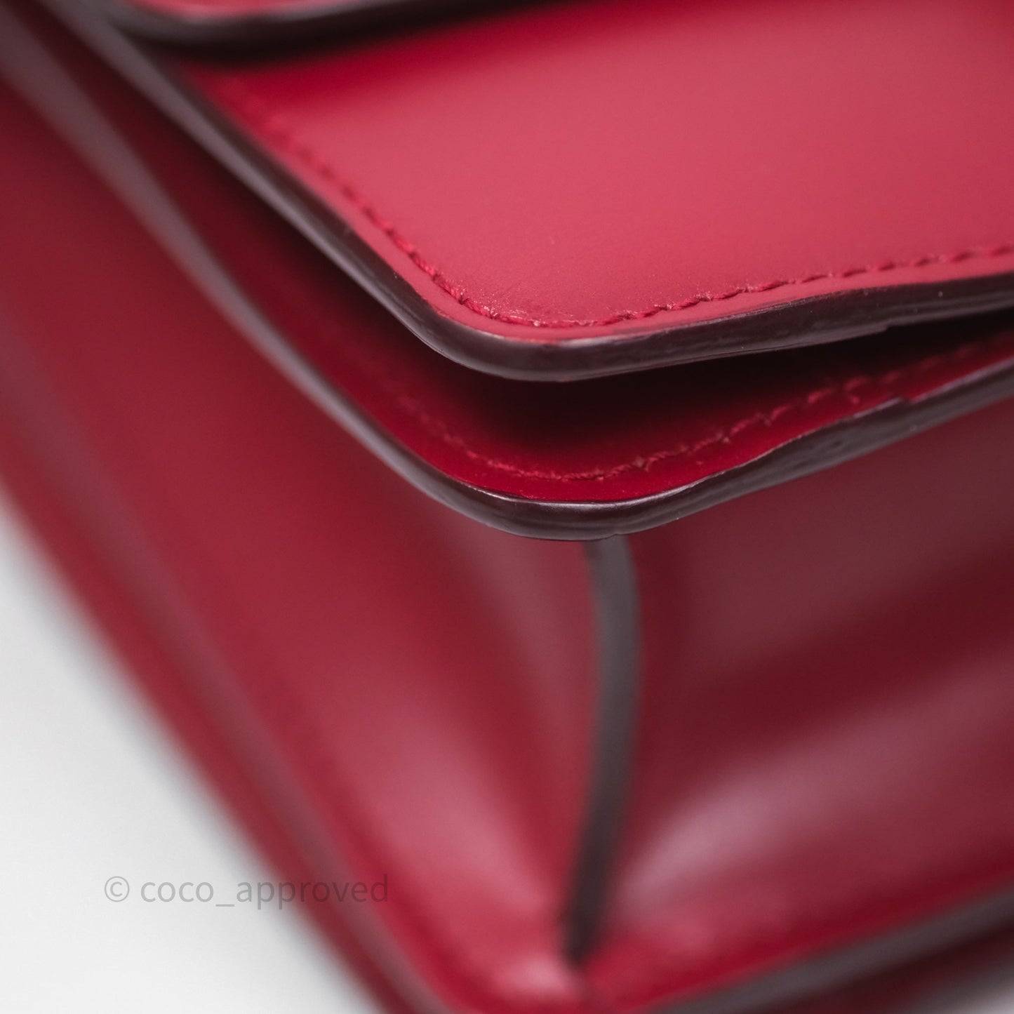 Celine Small Classic Box Flap Red Calfskin