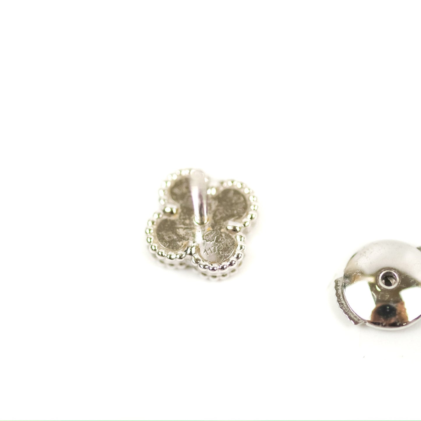 Van Cleef & Arpels Sweet Alhambra Earrings White Mother-of-pearl White Gold