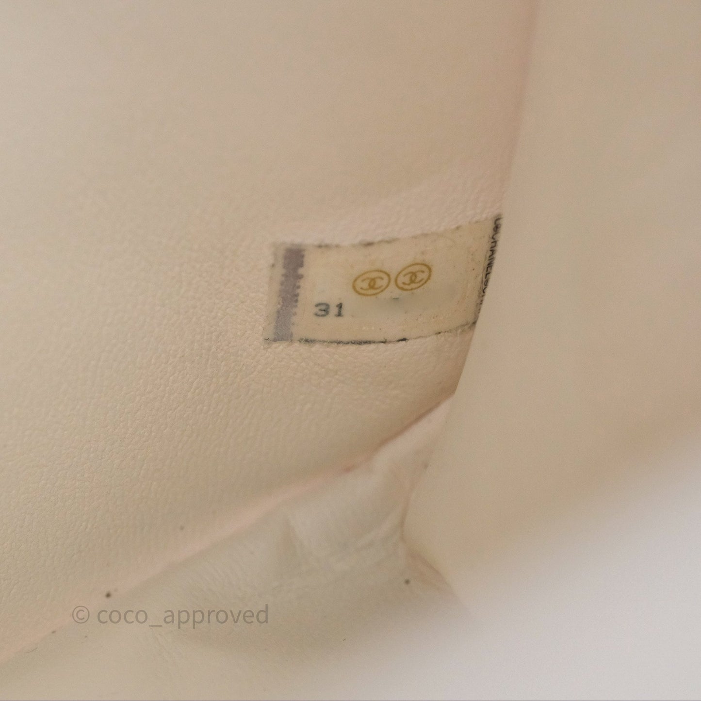 Chanel Large Quilted Sweet Classic Flap White Caviar Aged Gold Hardware