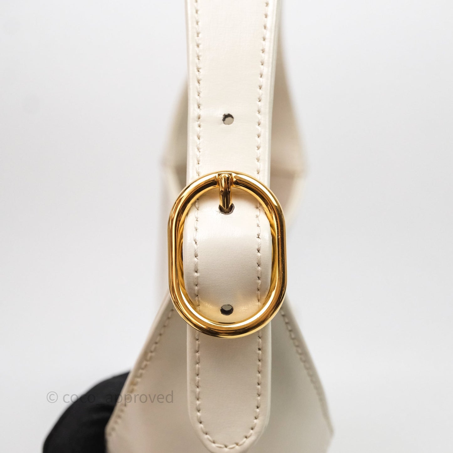 Gucci Jackie 1961 White Small Shoulder Bag Gold Hardware