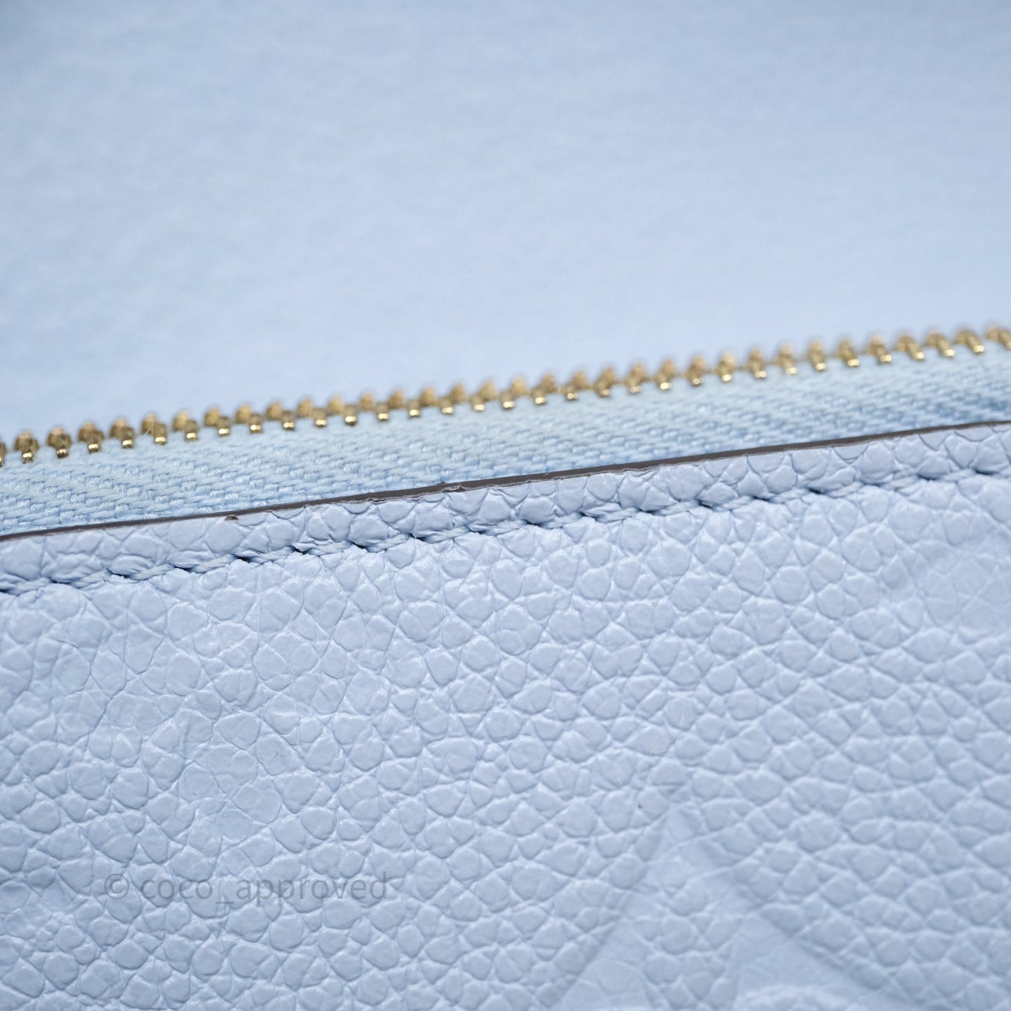 Louis Vuitton Rosali Coin Purse Empreinte Bleu Nuage Gold Hardware