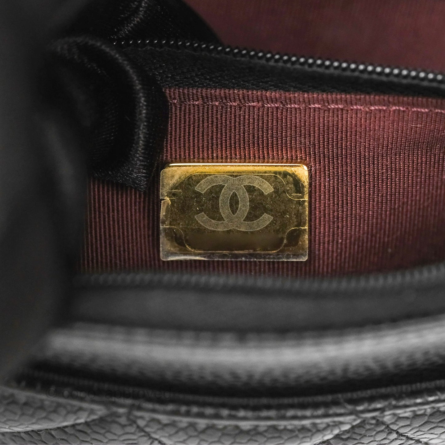 Chanel Classic Quilted Wallet On Chain WOC Black Caviar Gold Hardware