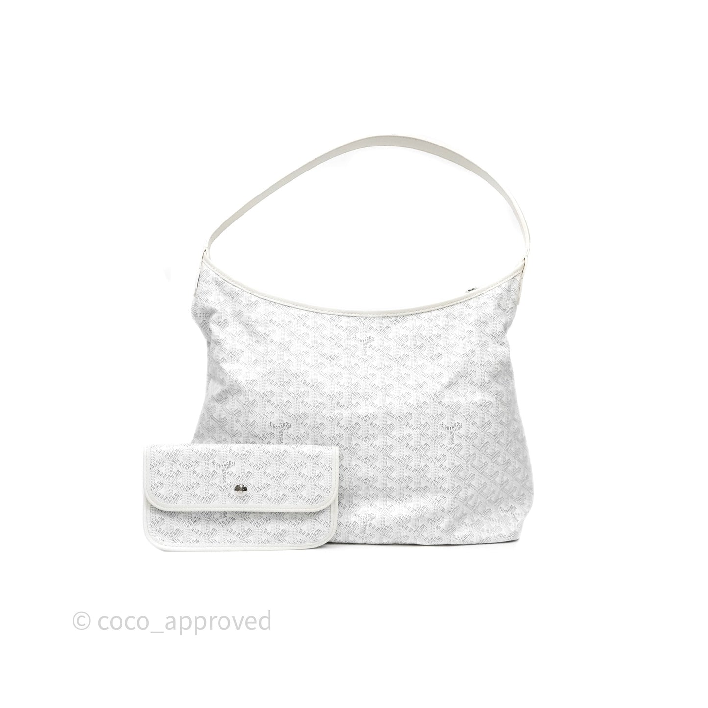 Goyard Bohème Hobo Bag PM White Goyardine Canvas