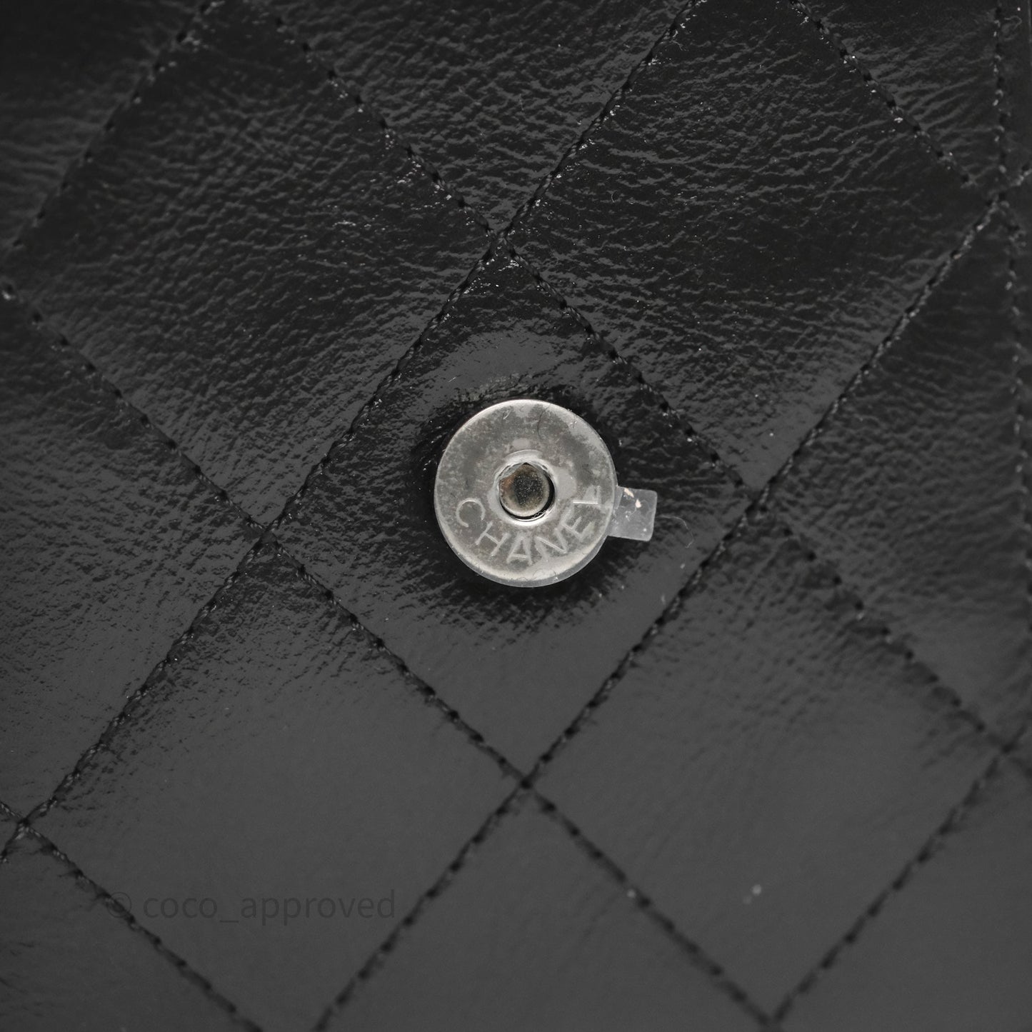 Chanel 25 Mini Black Shiny Crumpled Calfskin Mixed Hardware
