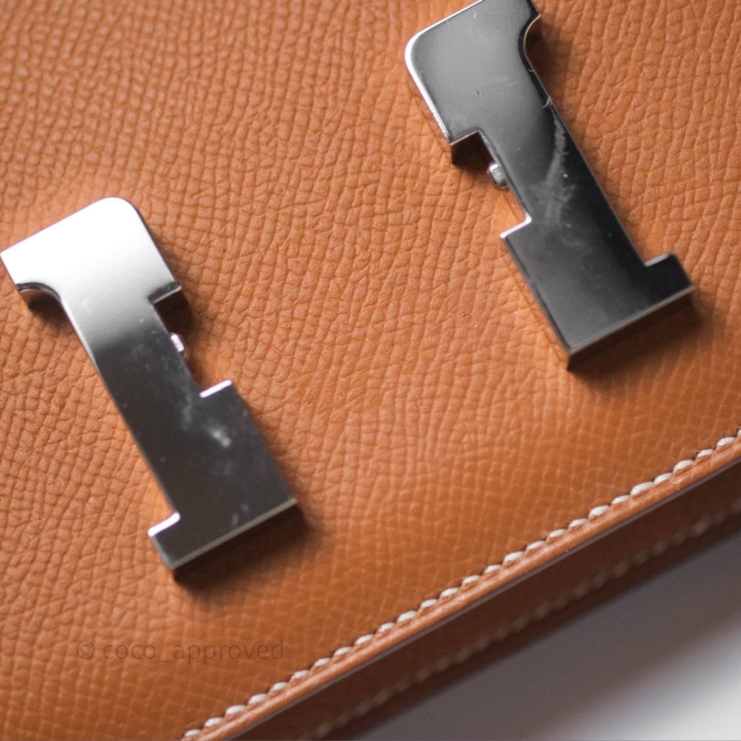 Hermès Constance Elan Gold 37 Epsom Palladium Hardware