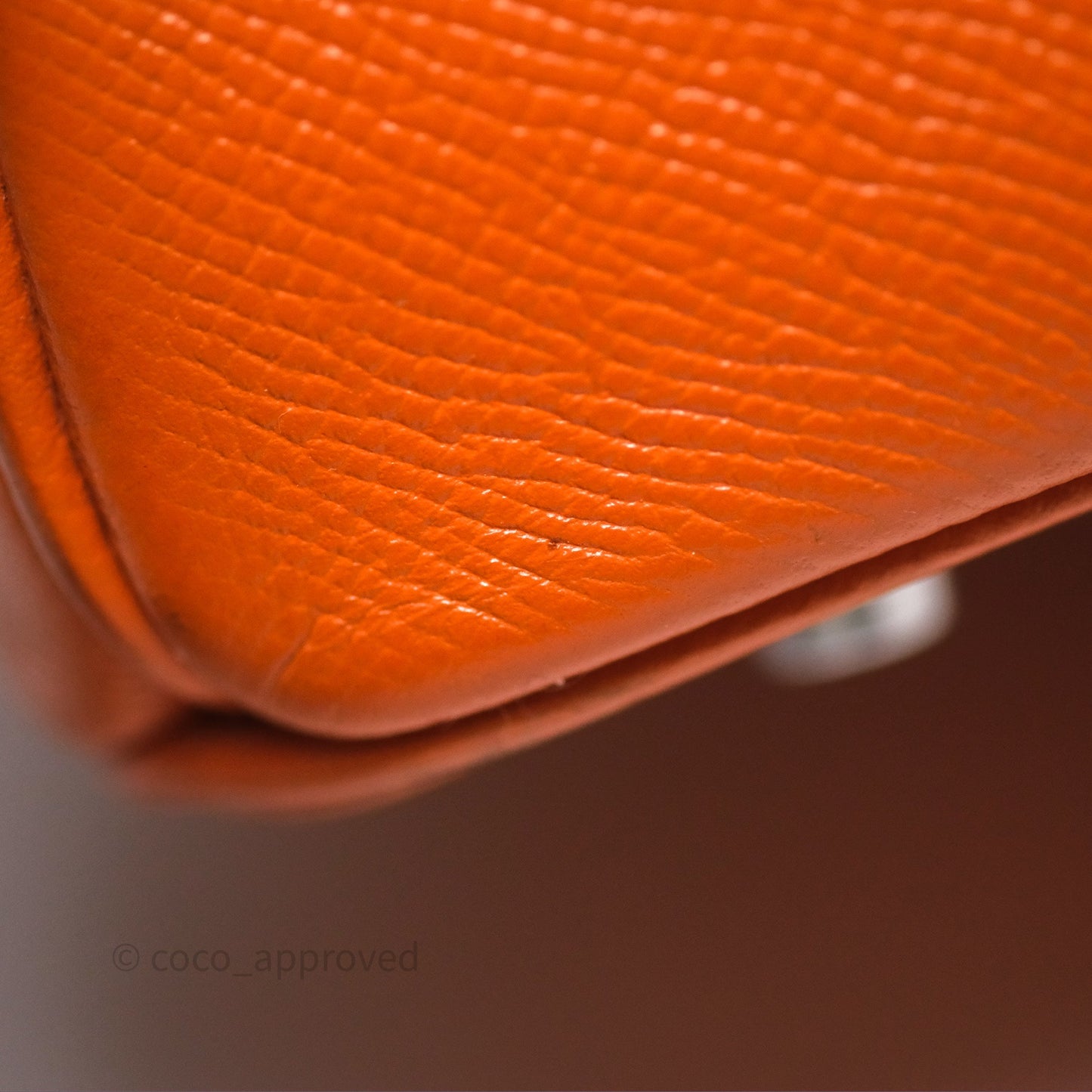 Hermès Birkin 30 Retourne Orange Epsom Palladium Hardware