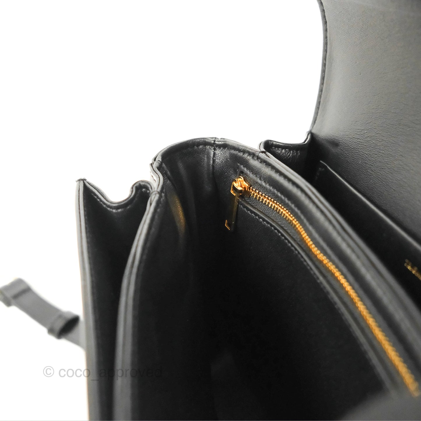 Celine Medium Triomphe Black Shiny Calfskin