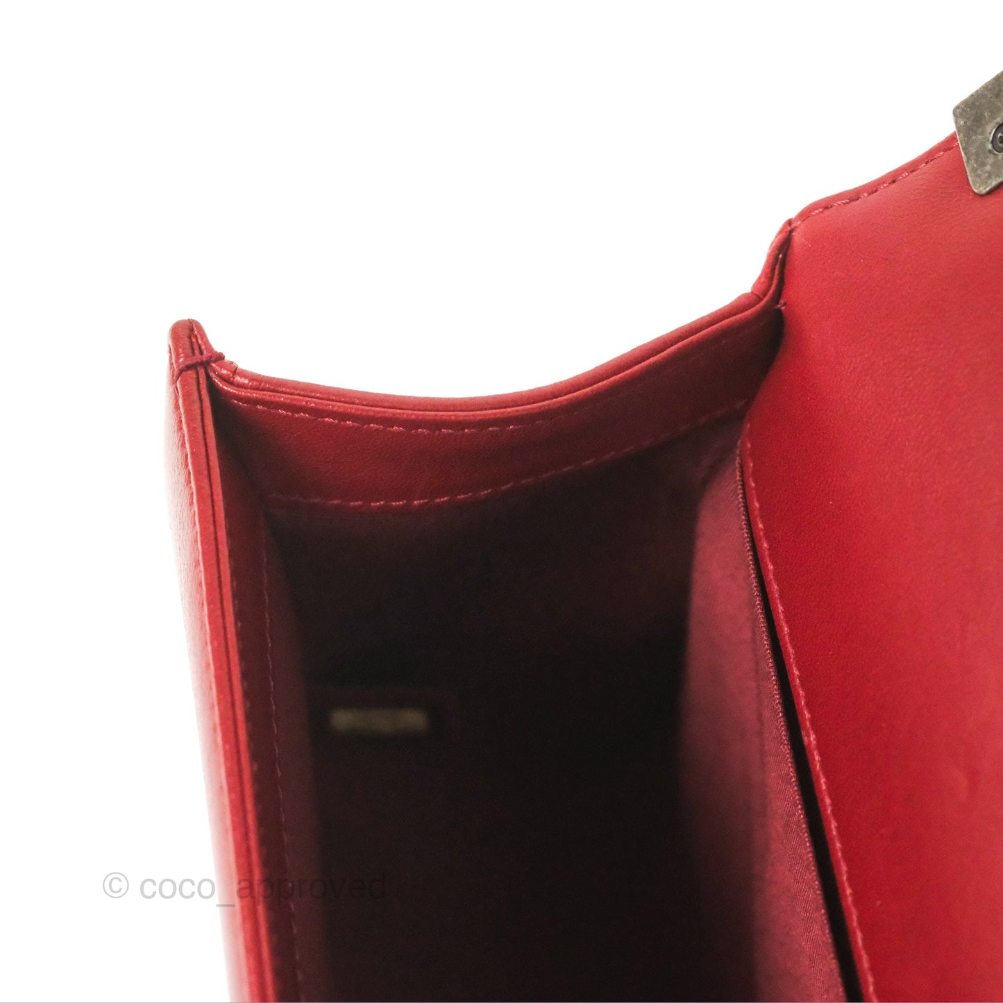 Chanel Quilted Medium Boy Dark Red Calfskin Ruthenium Hardware