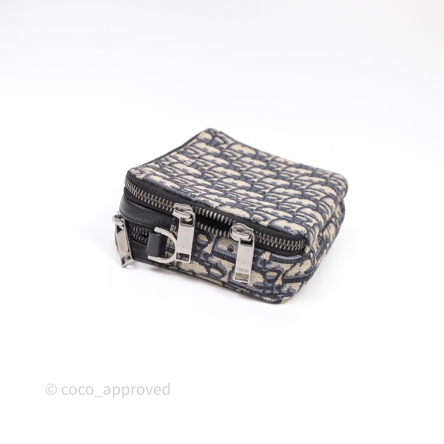 Dior Men's Crossbody Pouch Bag Blue Oblique Canvas