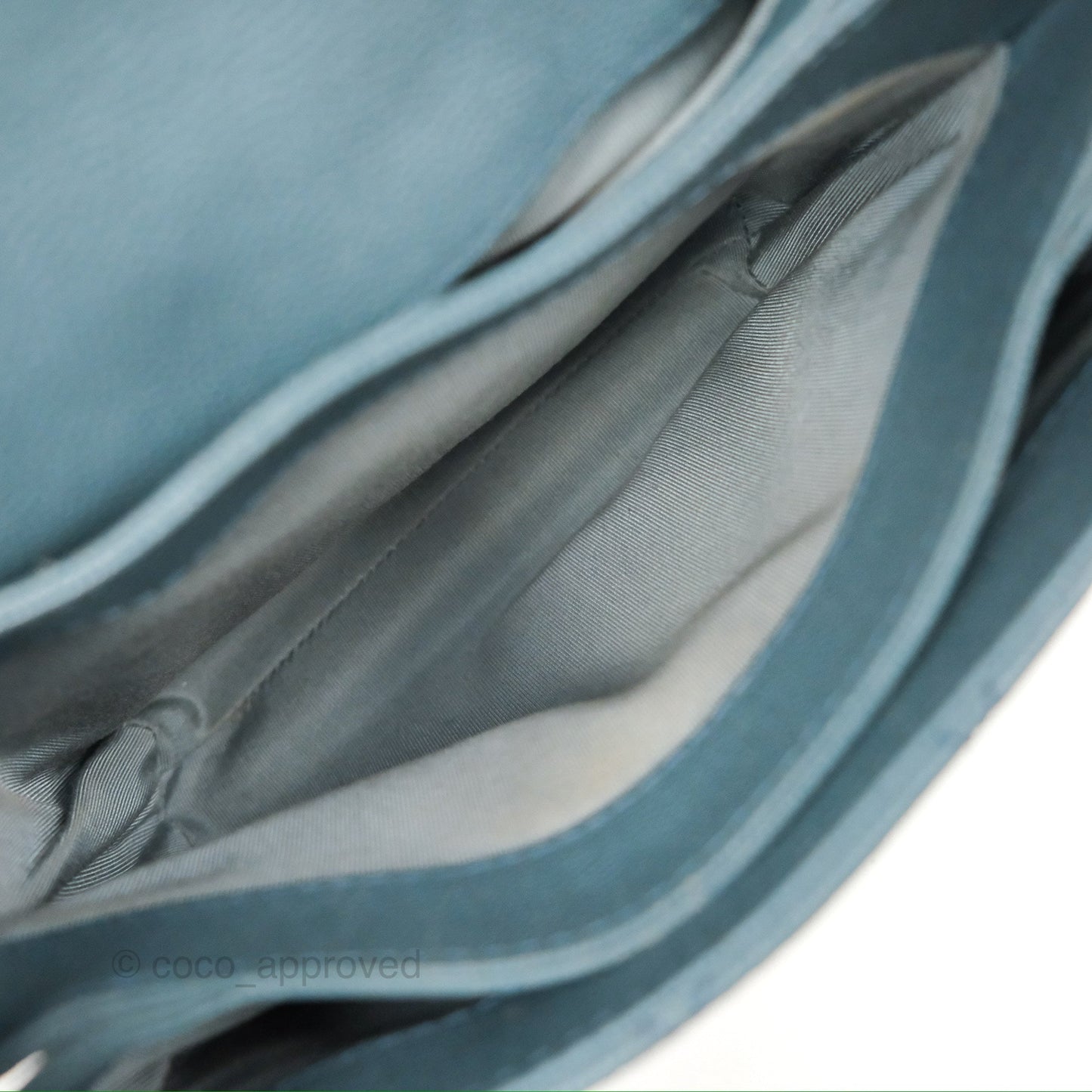 Chanel Quilted Small Urban Companion Flap Bag Blue Caviar Silver Hardware
