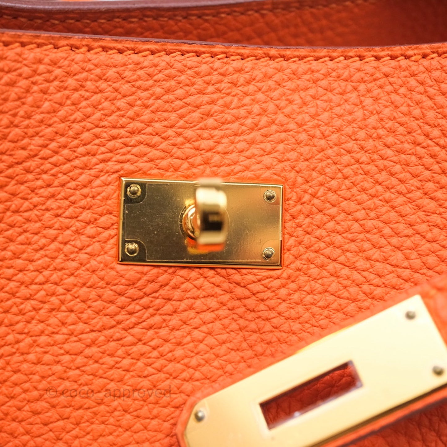 Hermes Kelly So Orange Togo Gold Hardware