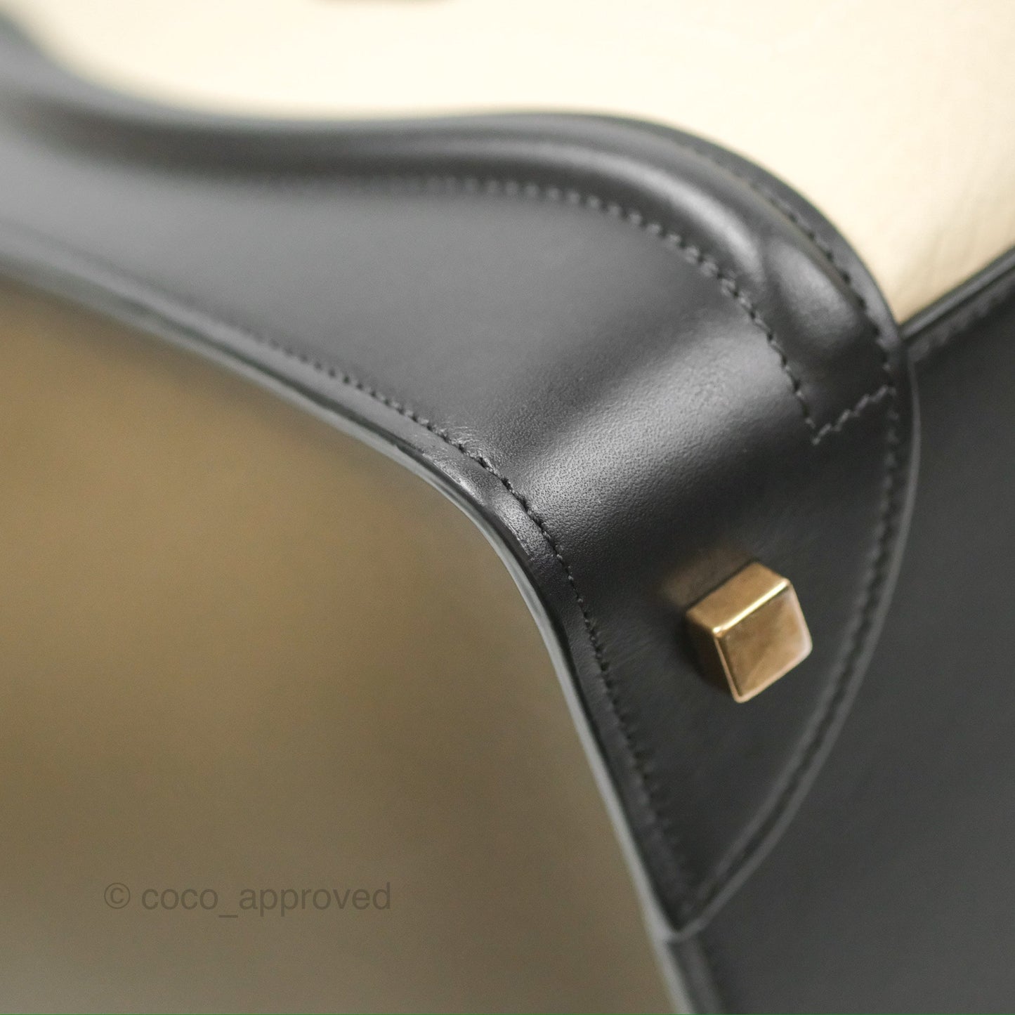 Celine Mini Luggage Bag Black/Brown/Ivory Calfskin