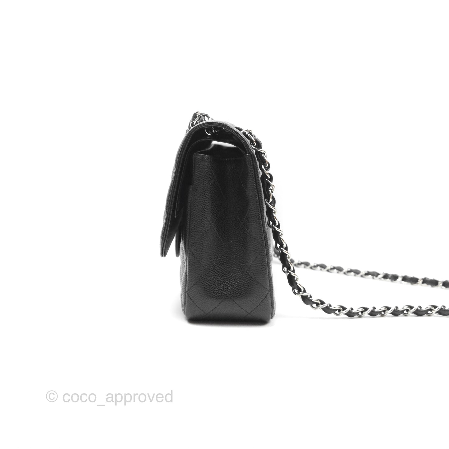 Chanel Jumbo Double Flap Black Caviar Silver Hardware⁣⁣