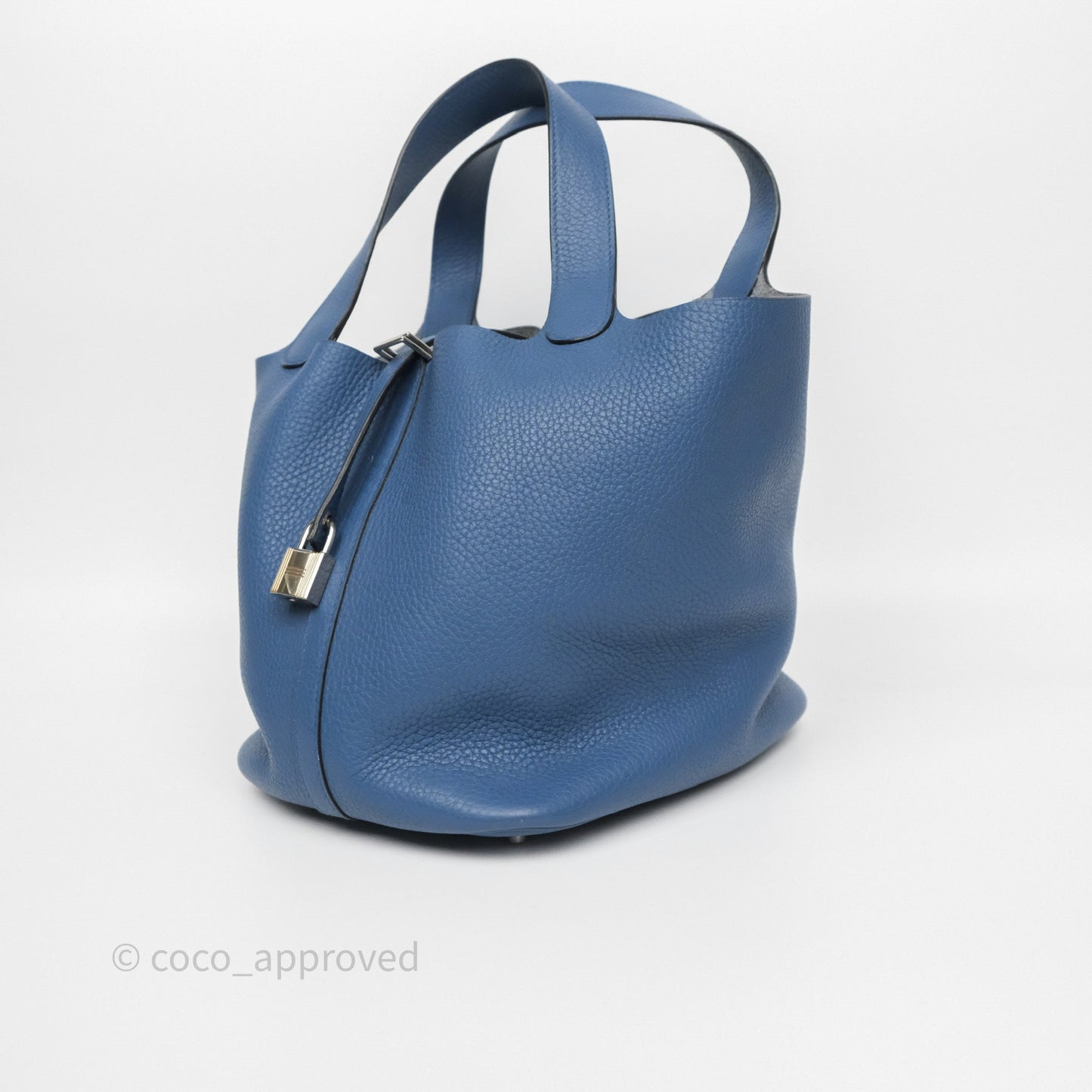 Hermès Picotin 22 Bleu Agate R2 Clemence Palladium Hardware