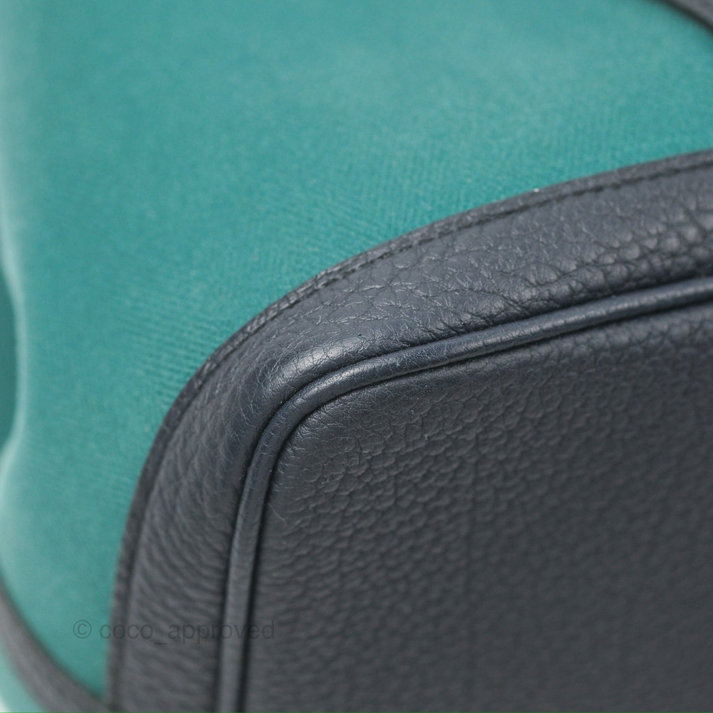 Hermès Garden Party 36 Malachite/ Blue Indigo Canvas