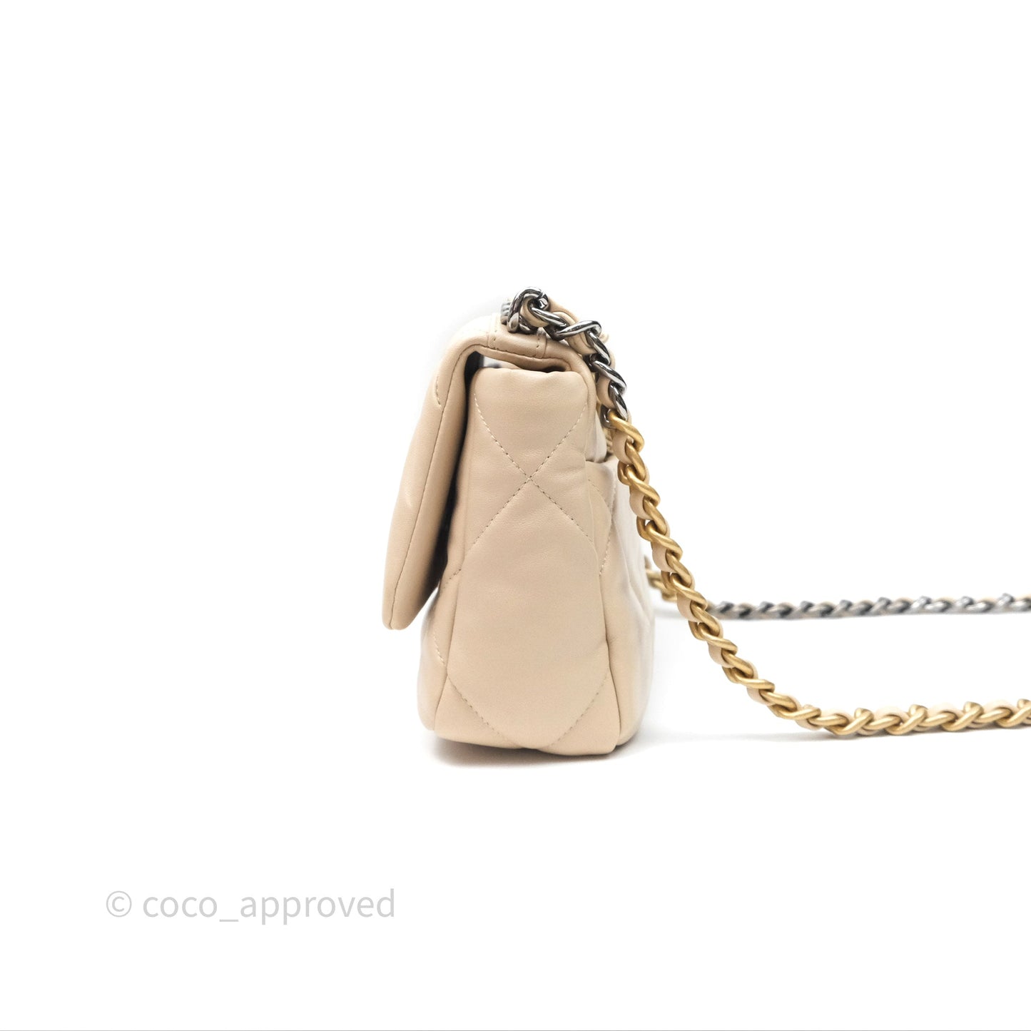 Chanel 19 Small Beige Mixed Hardware
