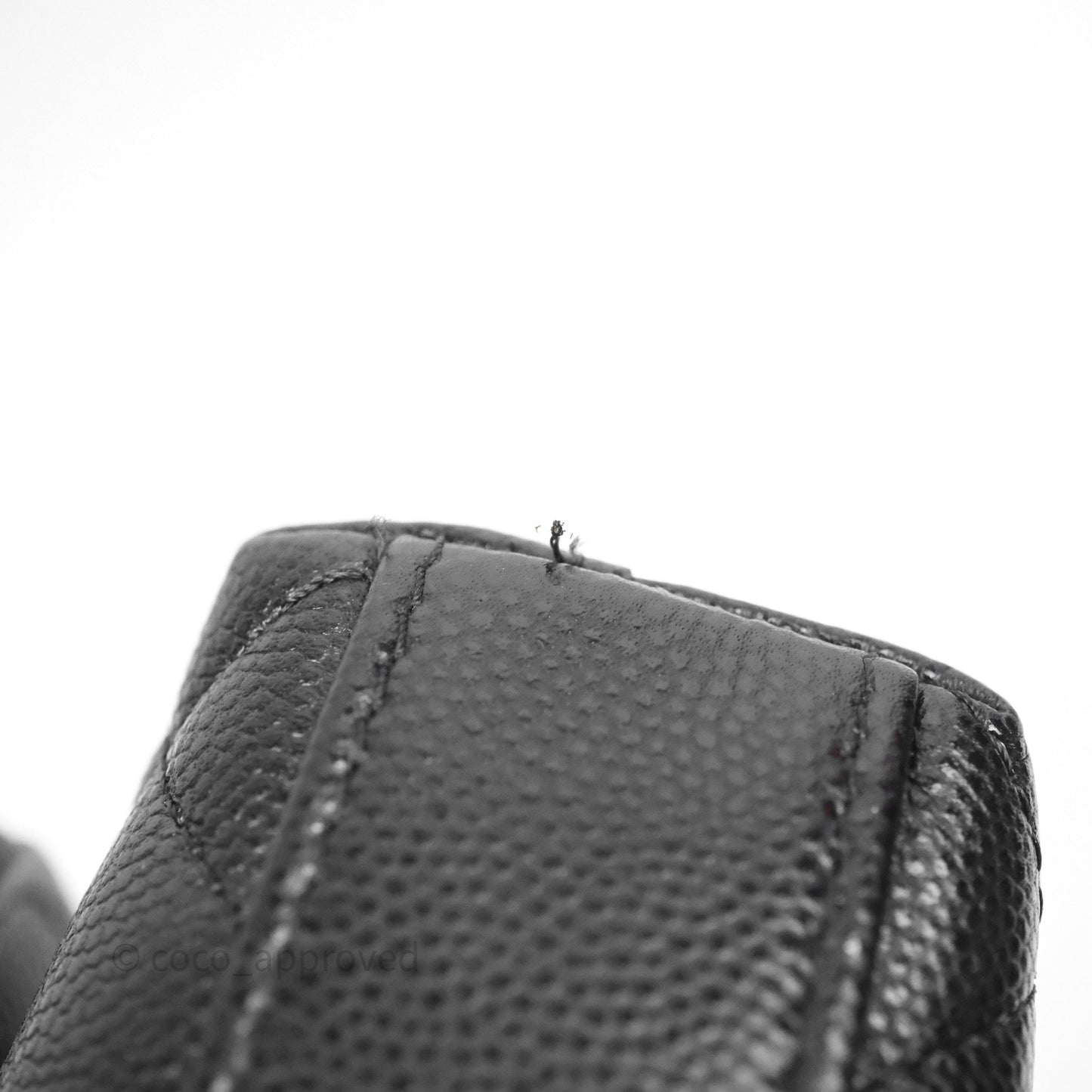 Chanel Nano Coco Handle Clutch Quilted Black Caviar Gold Hardware
