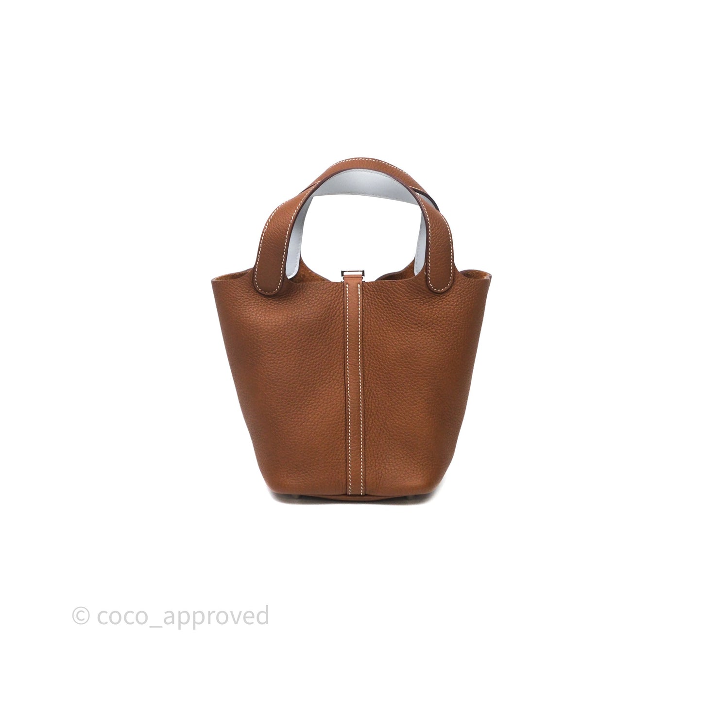Hermes Picotin Lock 18 Gold 37/Bleu Brume T0 Clemence Palladium Hardware
